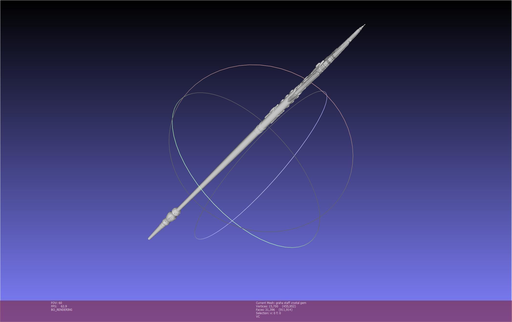 Final Fantasy XIV Graha Staff Printable Assembly 3D print model_7