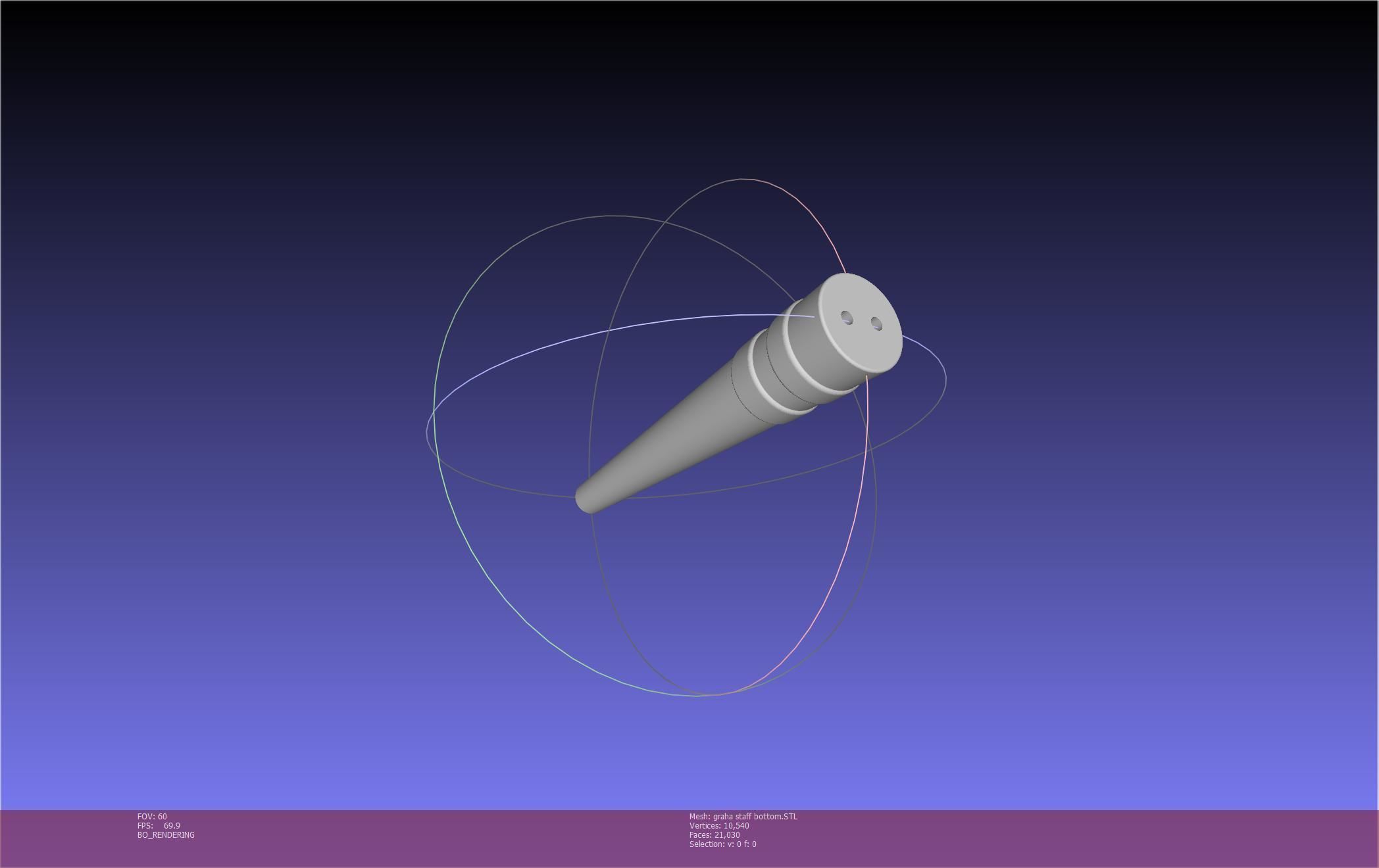 Final Fantasy XIV Graha Staff Printable Assembly 3D print model_19