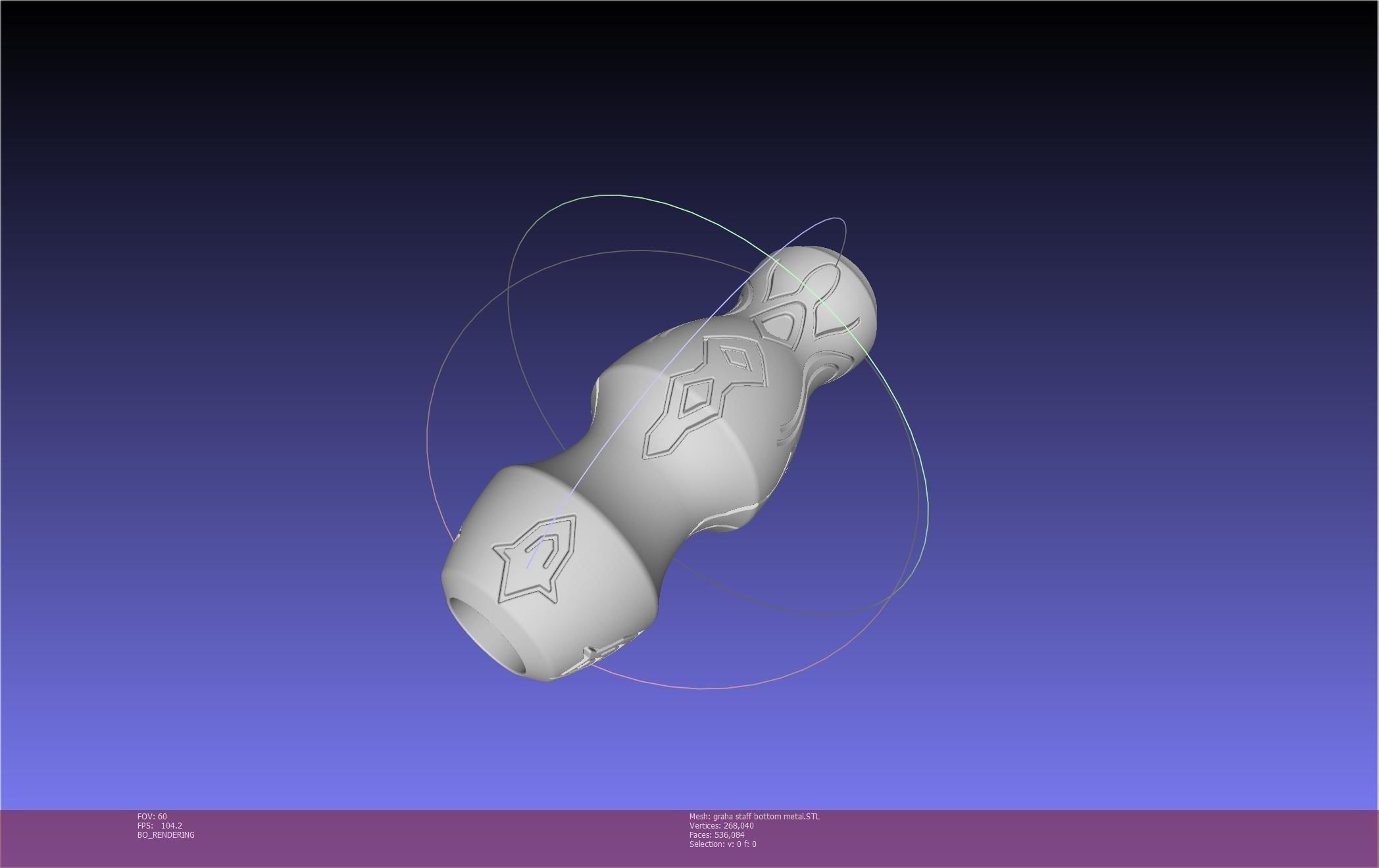 Final Fantasy XIV Graha Staff Printable Assembly 3D print model_54