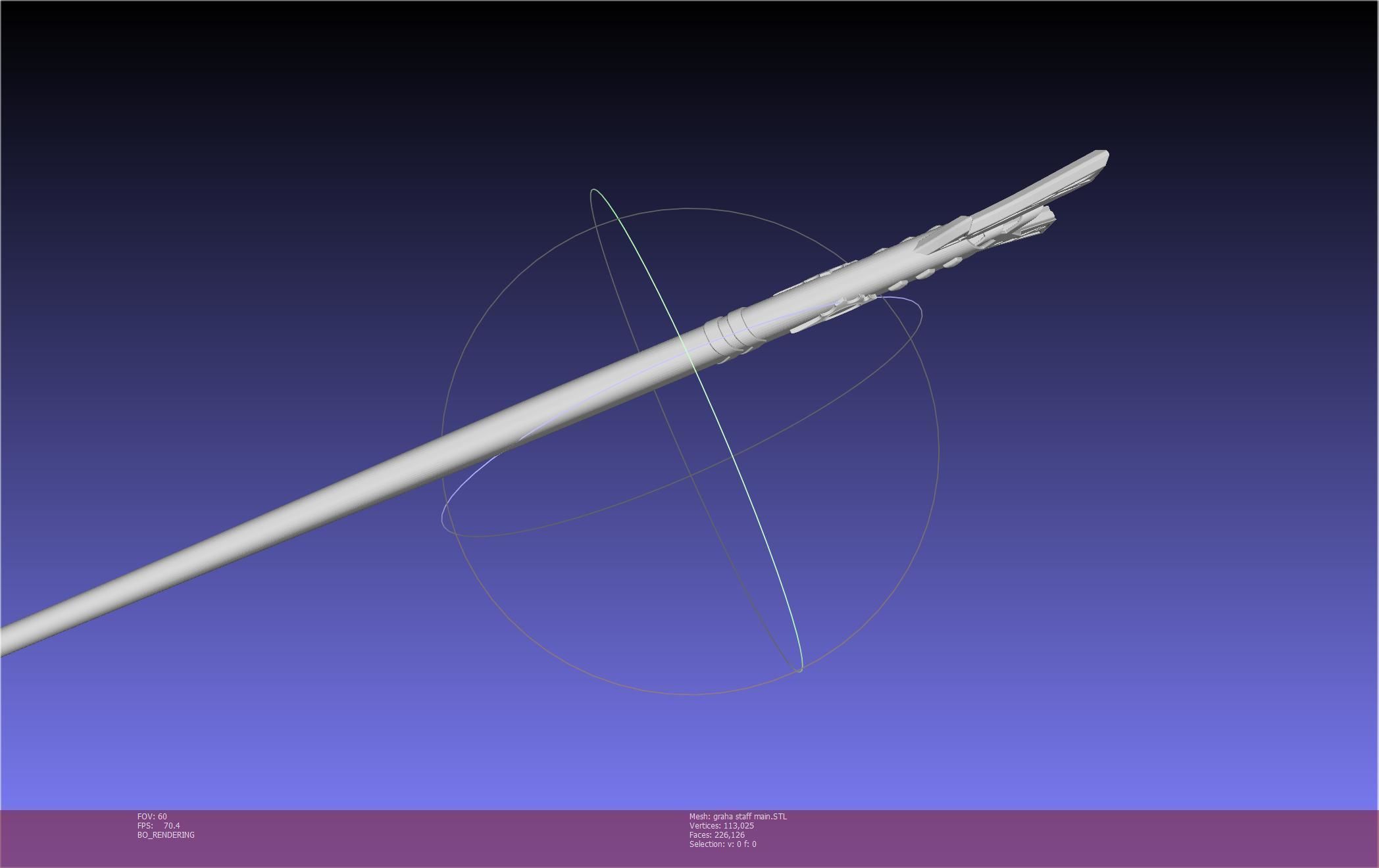 Final Fantasy XIV Graha Staff Printable Assembly 3D print model_146