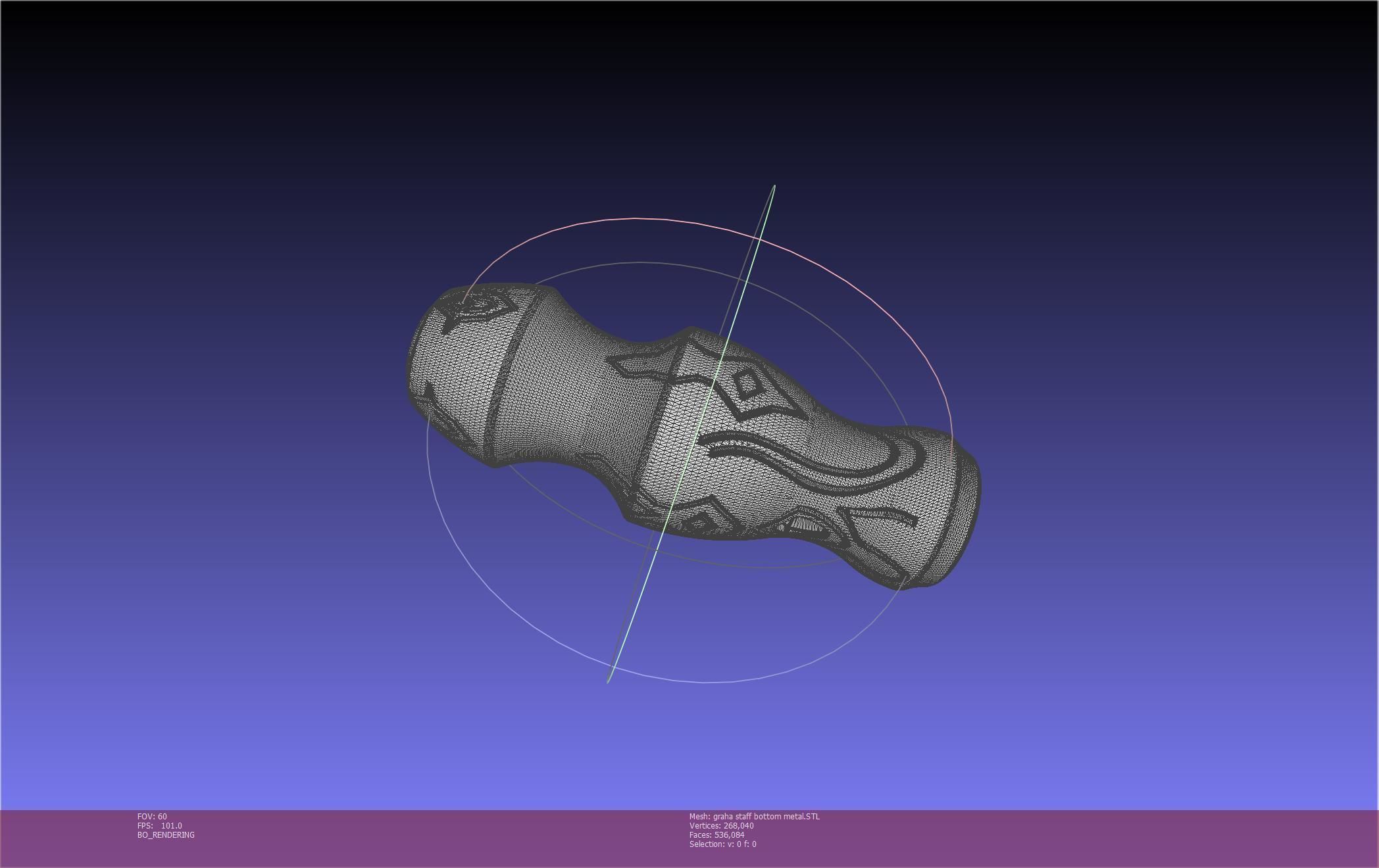 Final Fantasy XIV Graha Staff Printable Assembly 3D print model_57