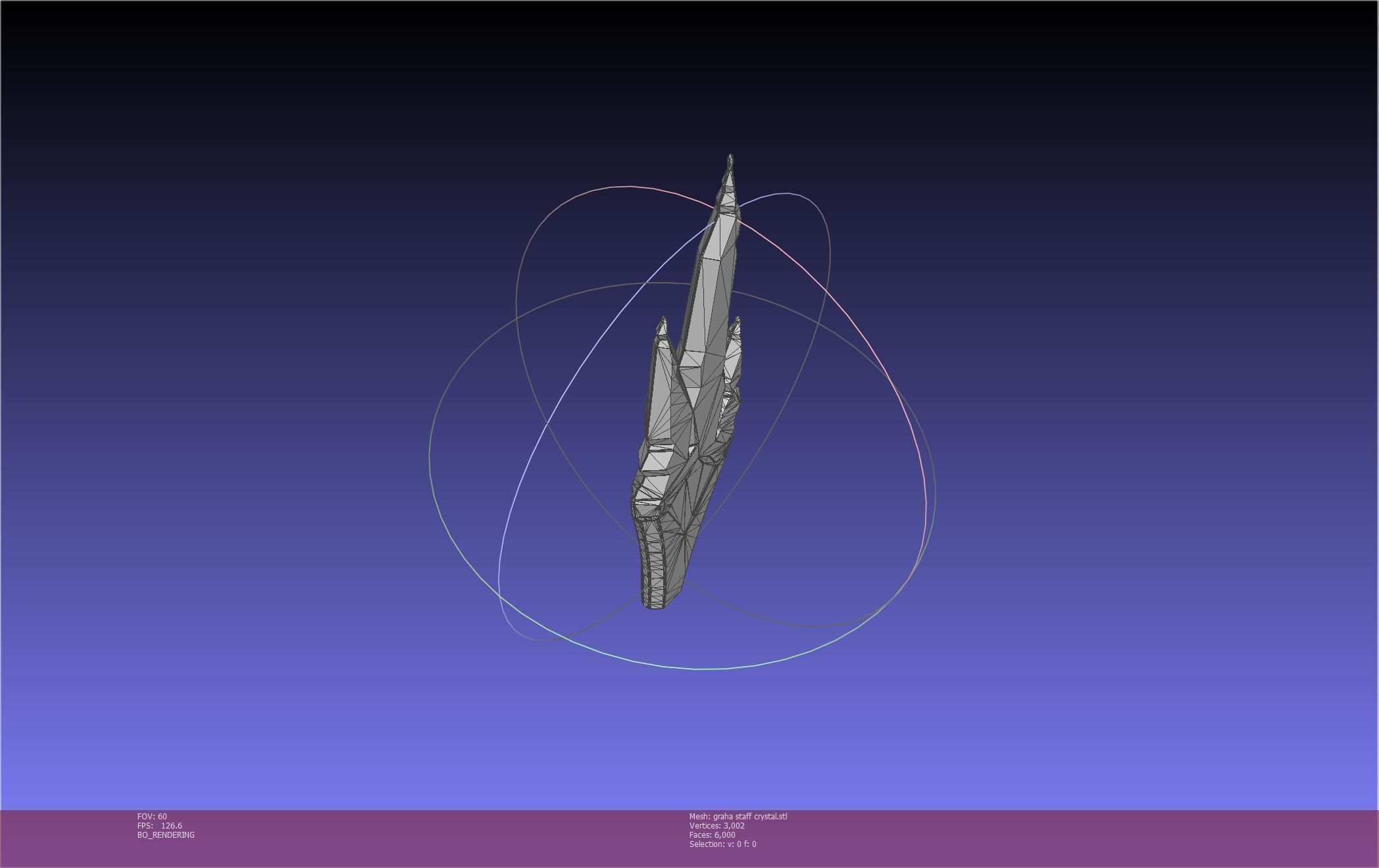 Final Fantasy XIV Graha Staff Printable Assembly 3D print model_113