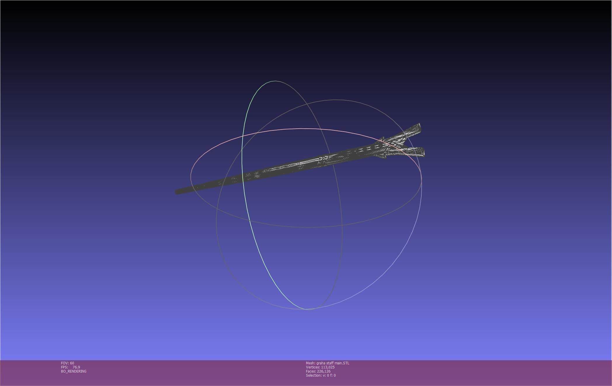 Final Fantasy XIV Graha Staff Printable Assembly 3D print model_141