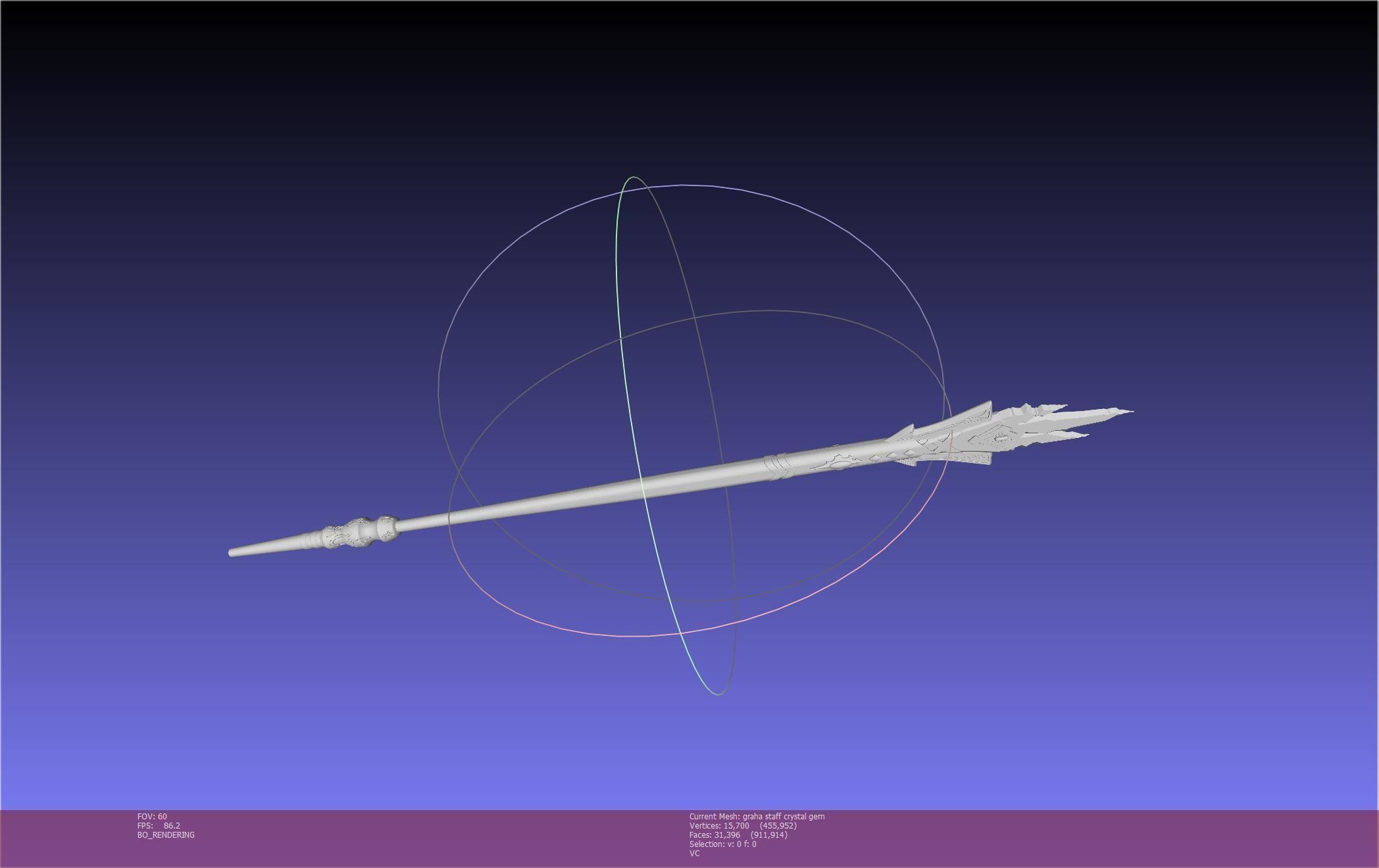 Final Fantasy XIV Graha Staff Printable Assembly 3D print model_10