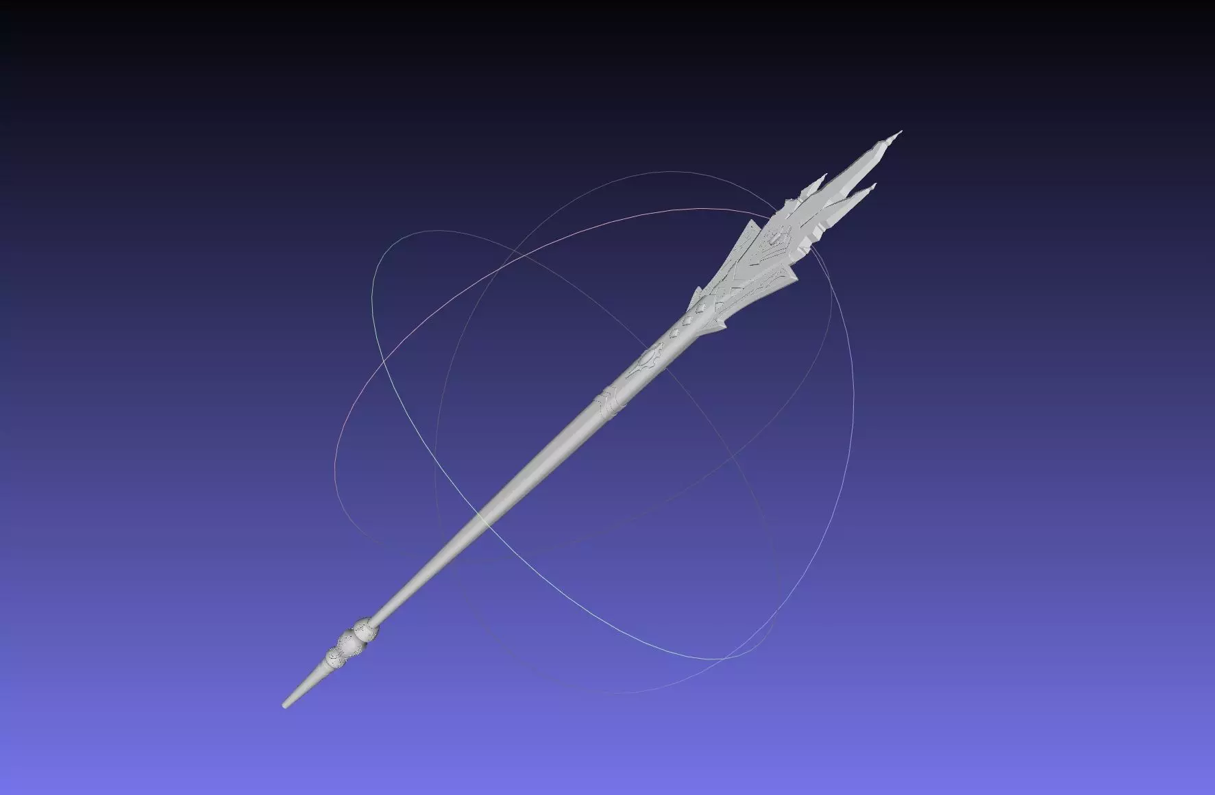 Final Fantasy XIV Graha Staff Printable Assembly 3D print model_0
