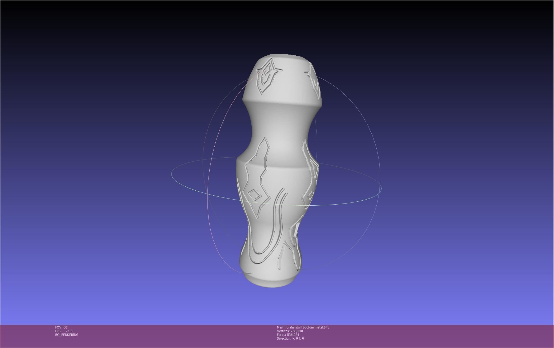 Final Fantasy XIV Graha Staff Printable Assembly 3D print model_40