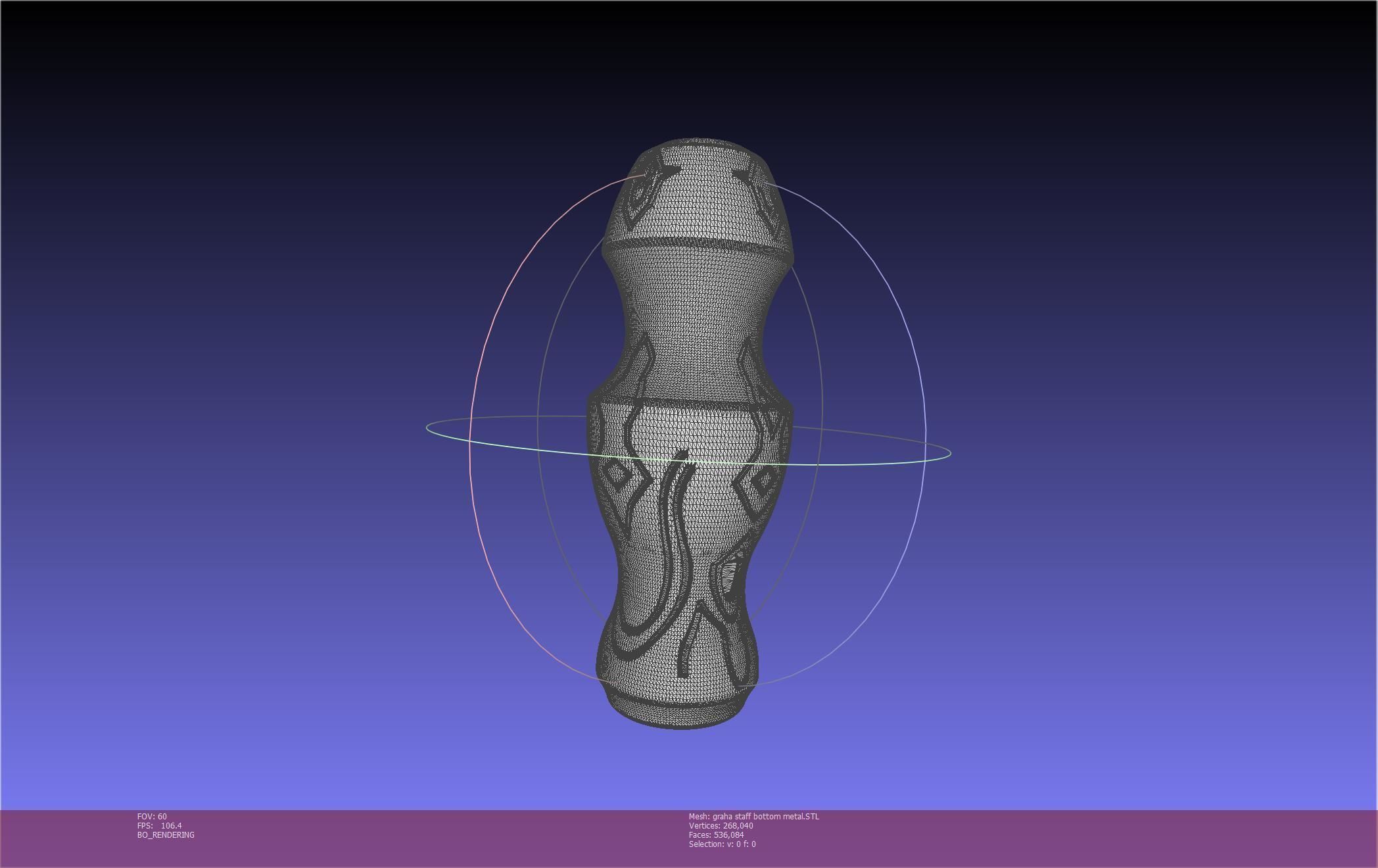 Final Fantasy XIV Graha Staff Printable Assembly 3D print model_61