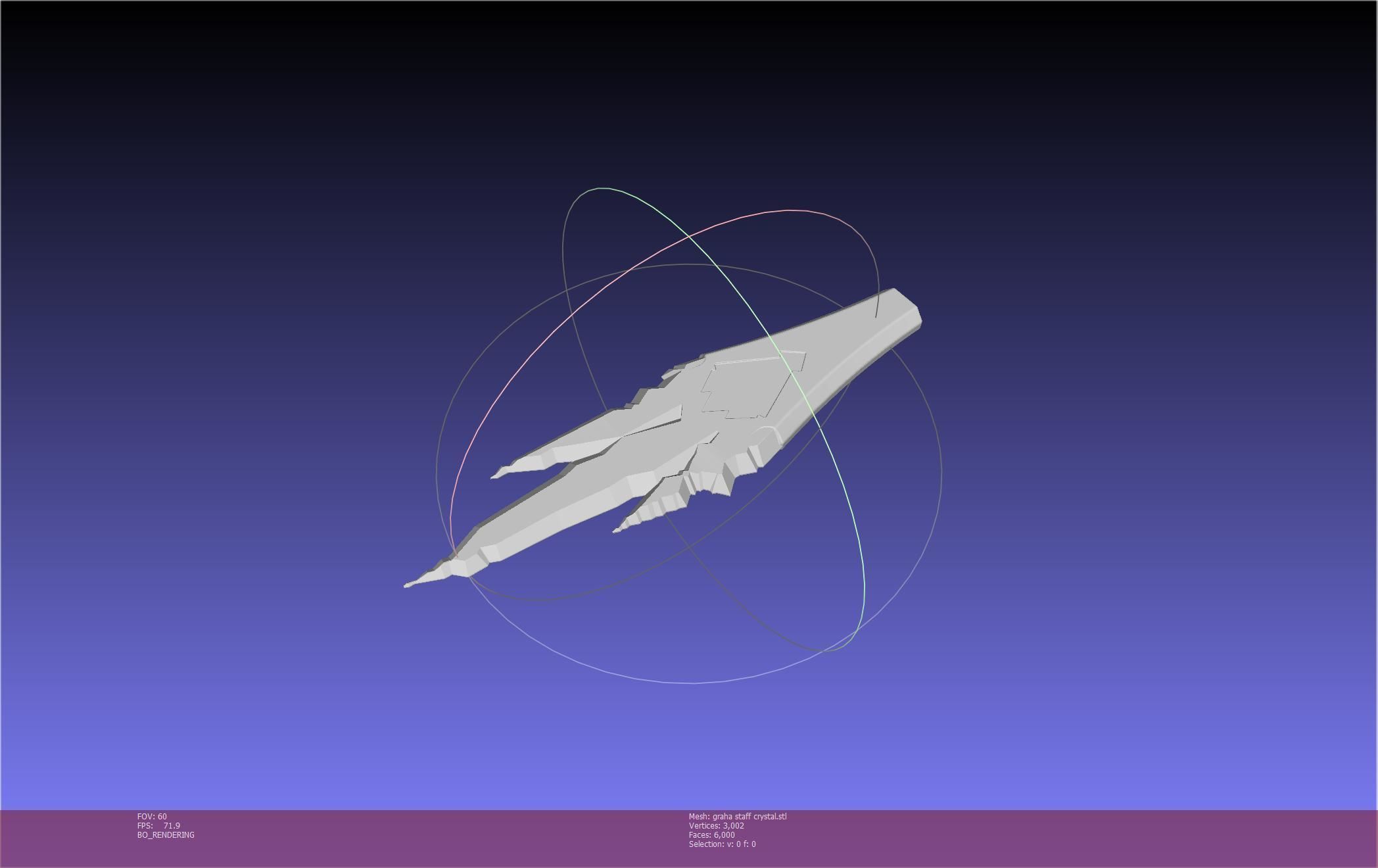 Final Fantasy XIV Graha Staff Printable Assembly 3D print model_82