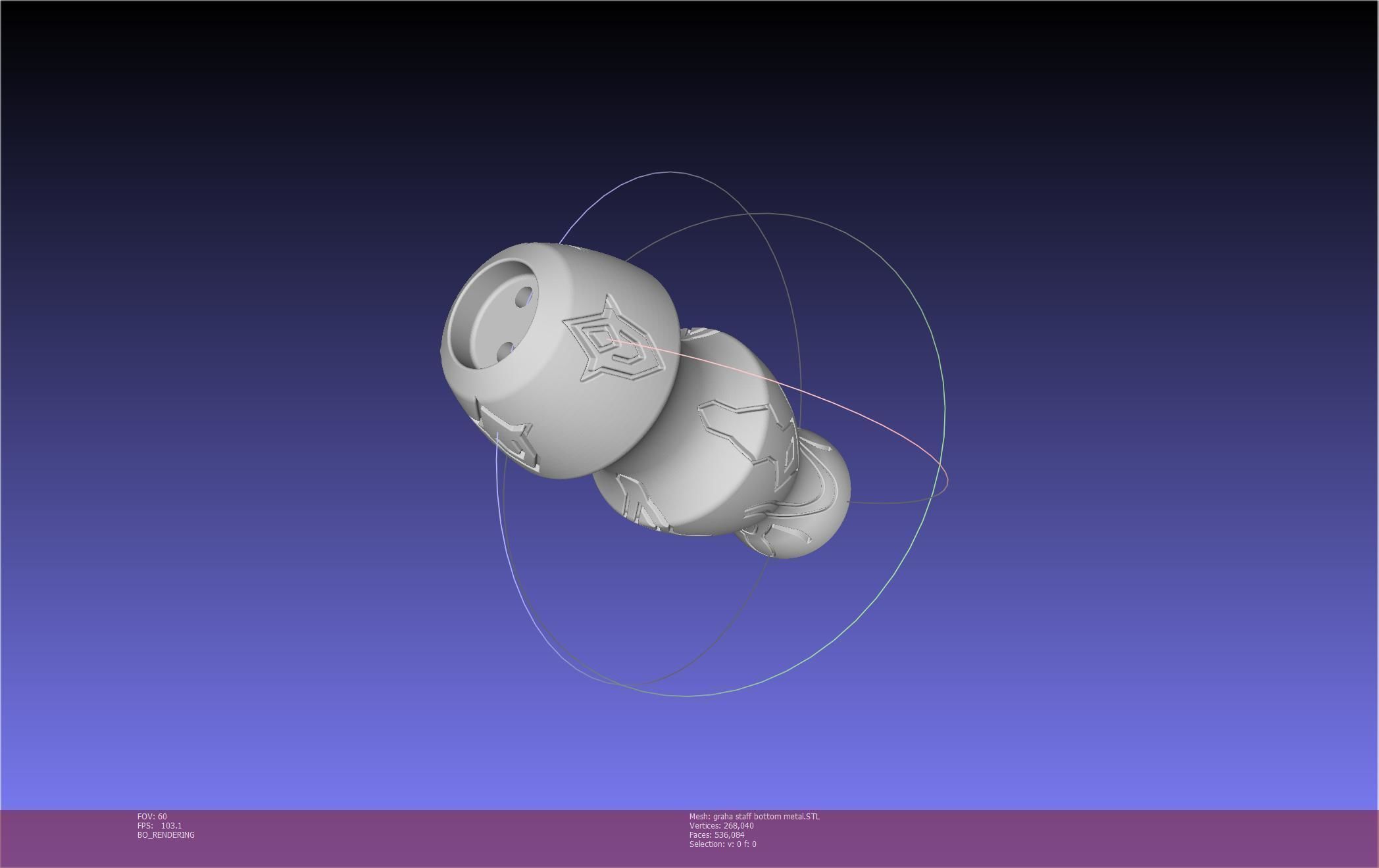 Final Fantasy XIV Graha Staff Printable Assembly 3D print model_55