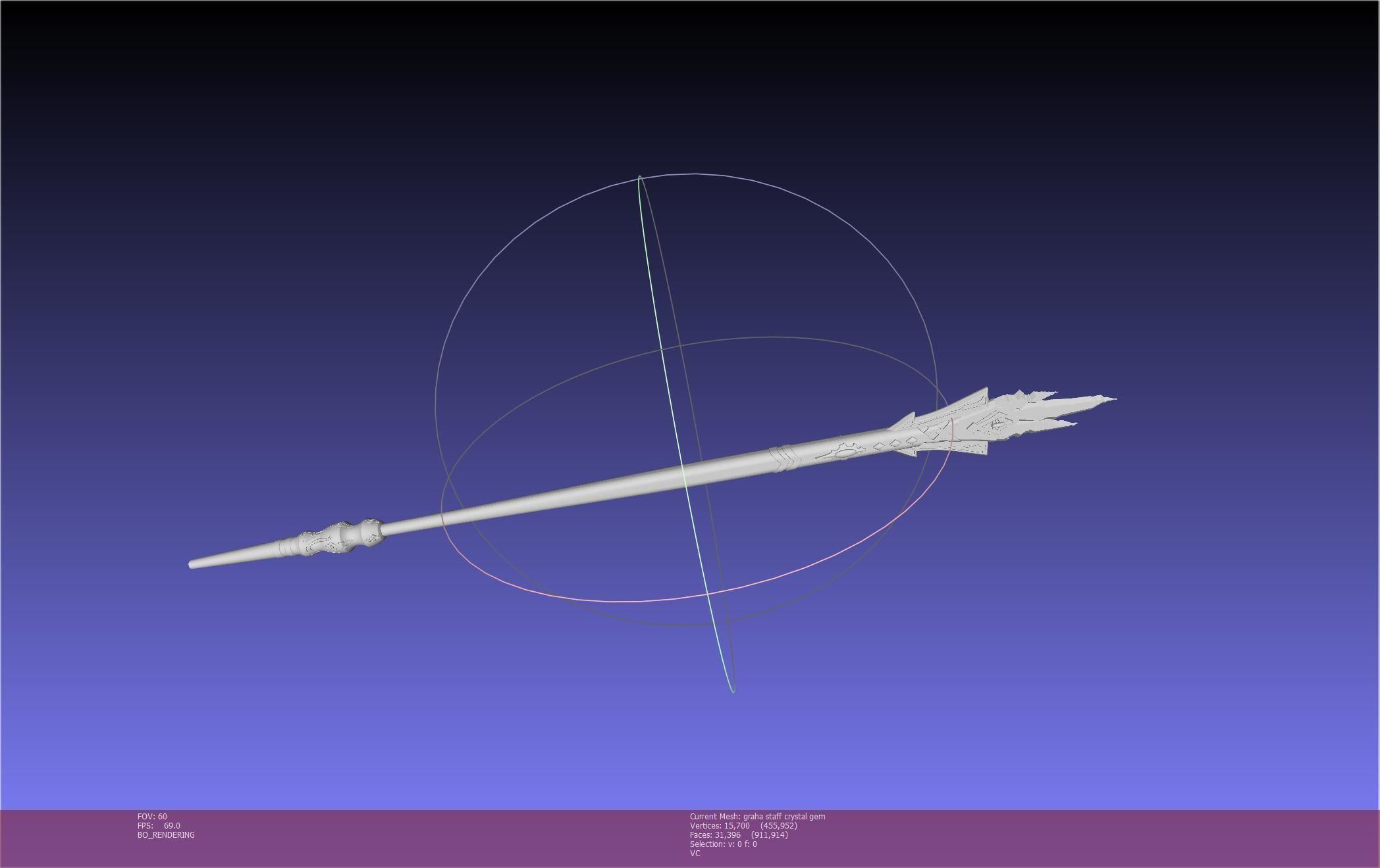 Final Fantasy XIV Graha Staff Printable Assembly 3D print model_15