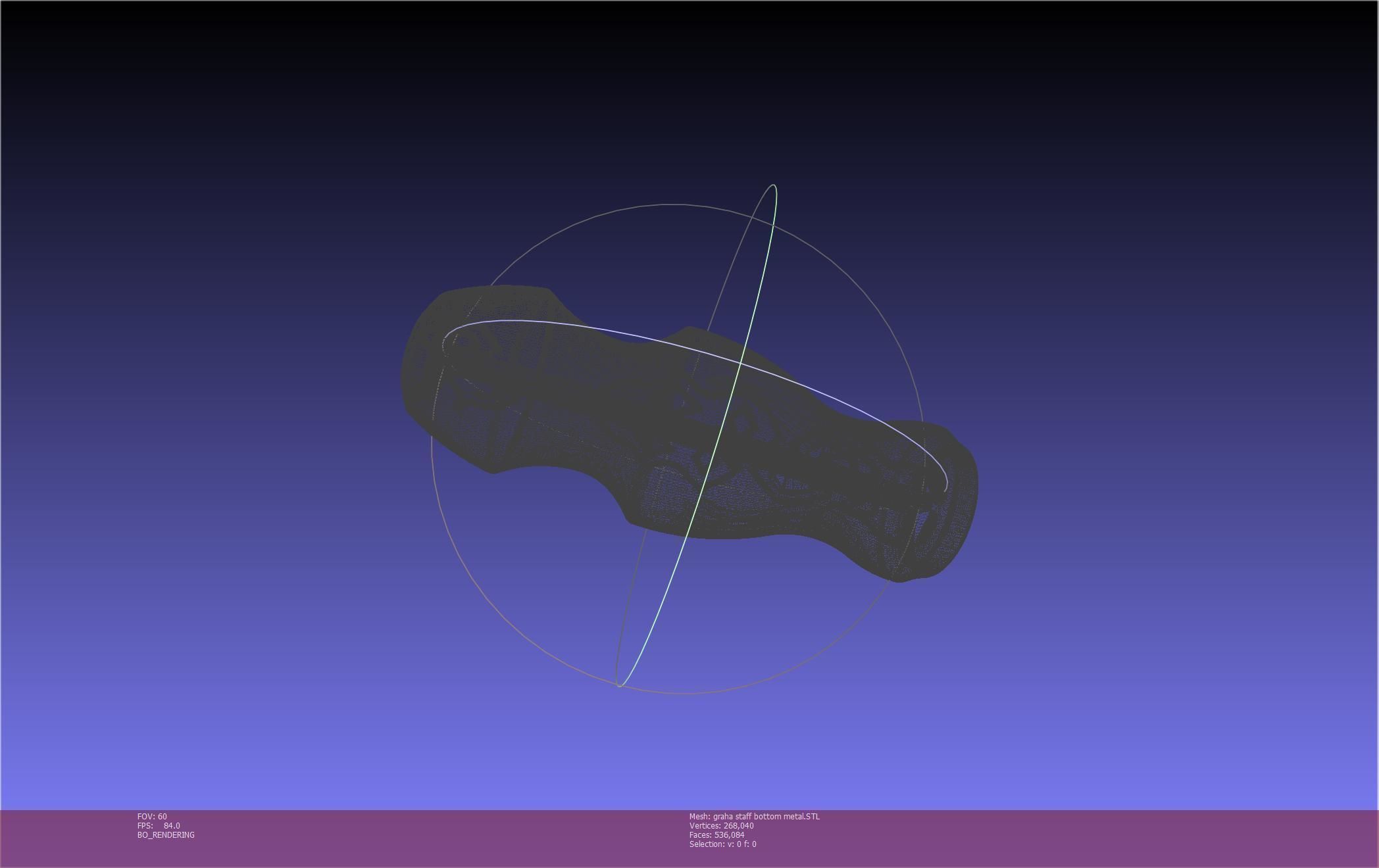 Final Fantasy XIV Graha Staff Printable Assembly 3D print model_64