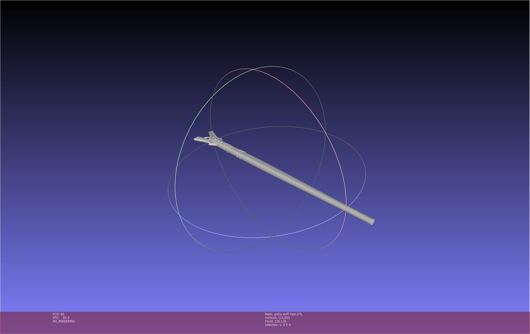 Final Fantasy XIV Graha Staff Printable Assembly 3D print model_134