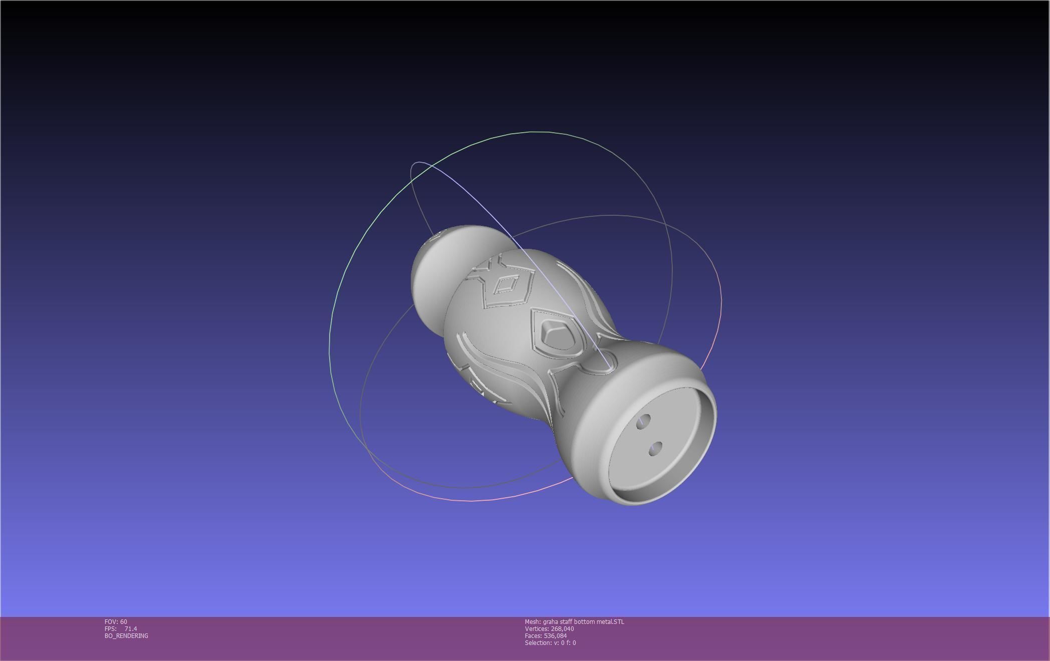 Final Fantasy XIV Graha Staff Printable Assembly 3D print model_48