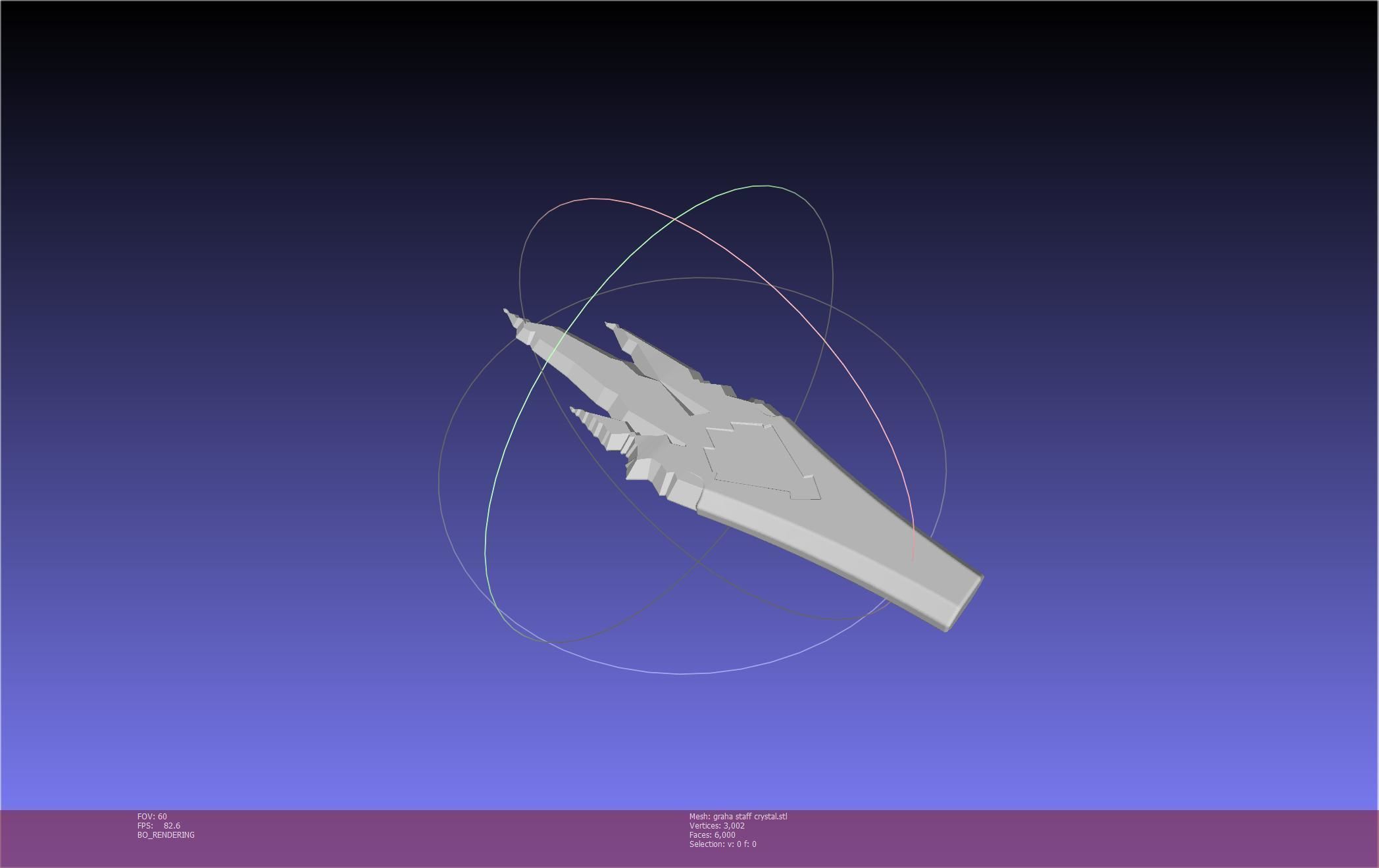 Final Fantasy XIV Graha Staff Printable Assembly 3D print model_81