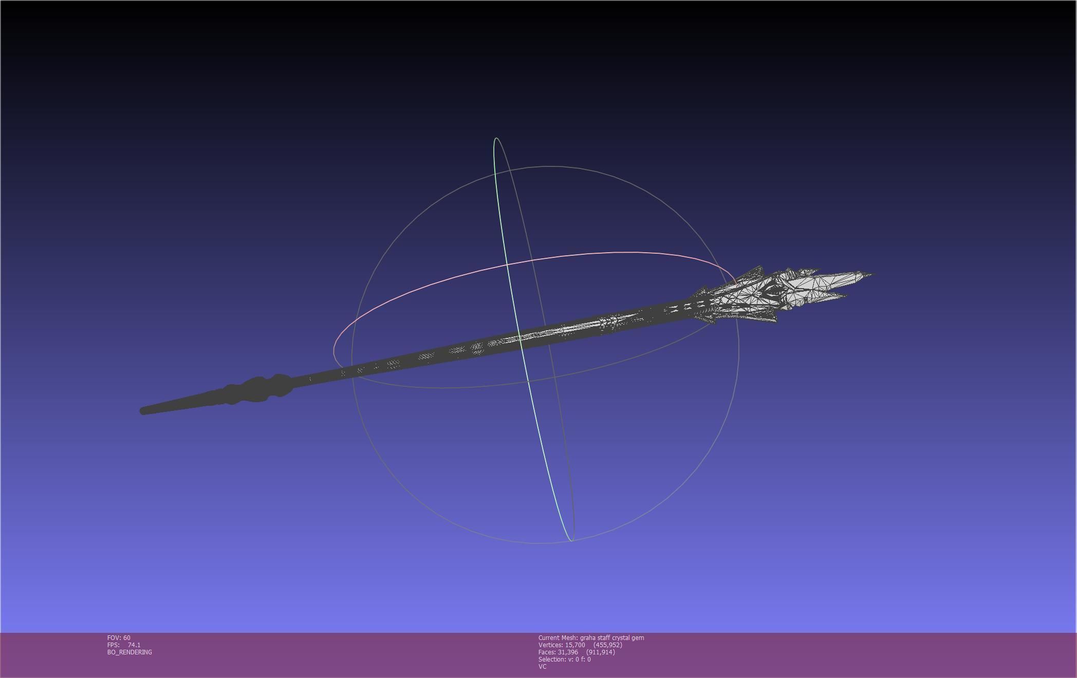 Final Fantasy XIV Graha Staff Printable Assembly 3D print model_17