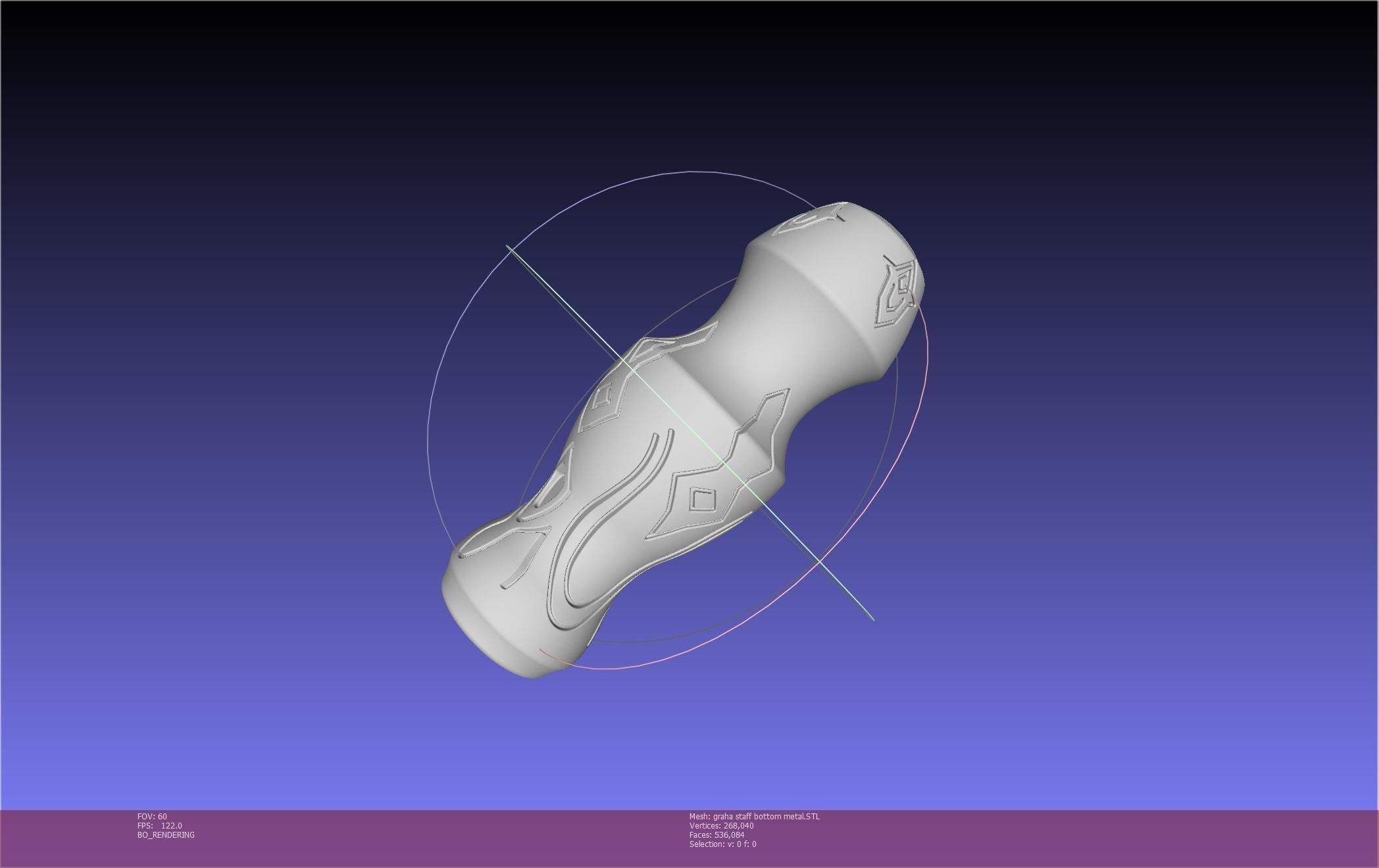 Final Fantasy XIV Graha Staff Printable Assembly 3D print model_51