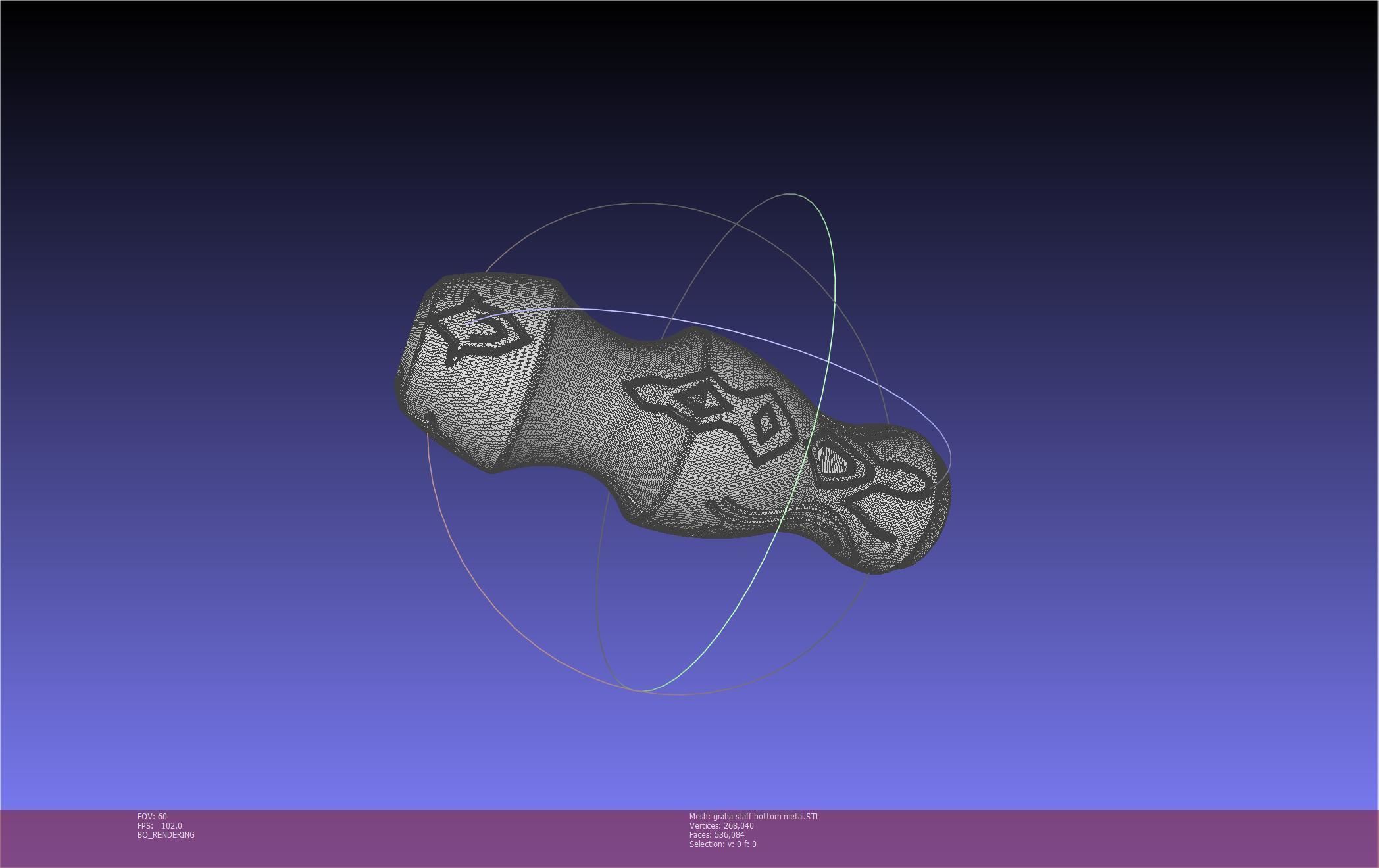 Final Fantasy XIV Graha Staff Printable Assembly 3D print model_58