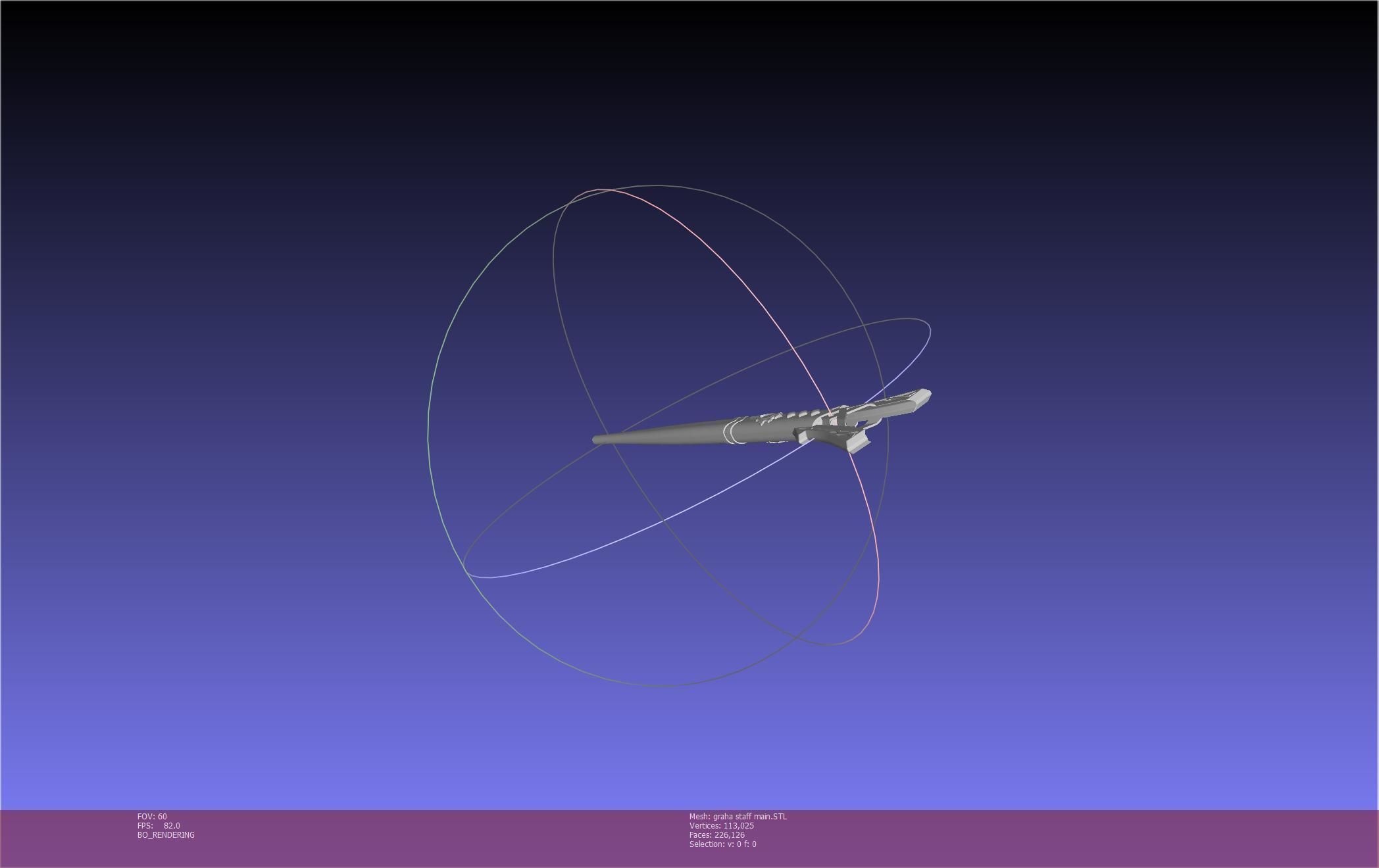 Final Fantasy XIV Graha Staff Printable Assembly 3D print model_145