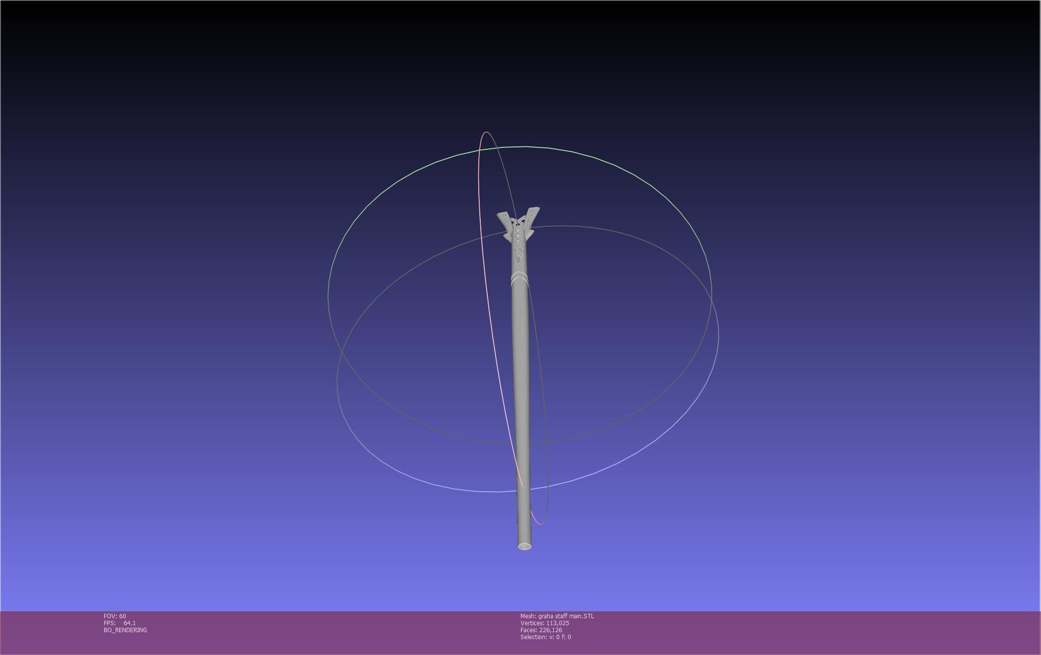 Final Fantasy XIV Graha Staff Printable Assembly 3D print model_133