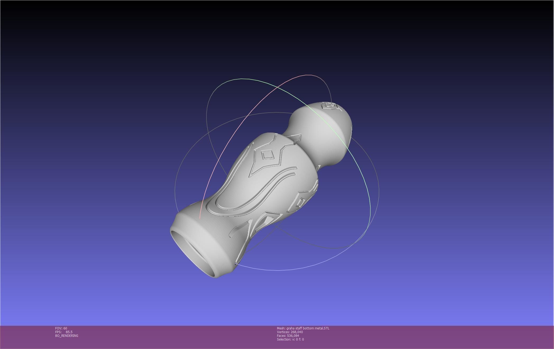 Final Fantasy XIV Graha Staff Printable Assembly 3D print model_49