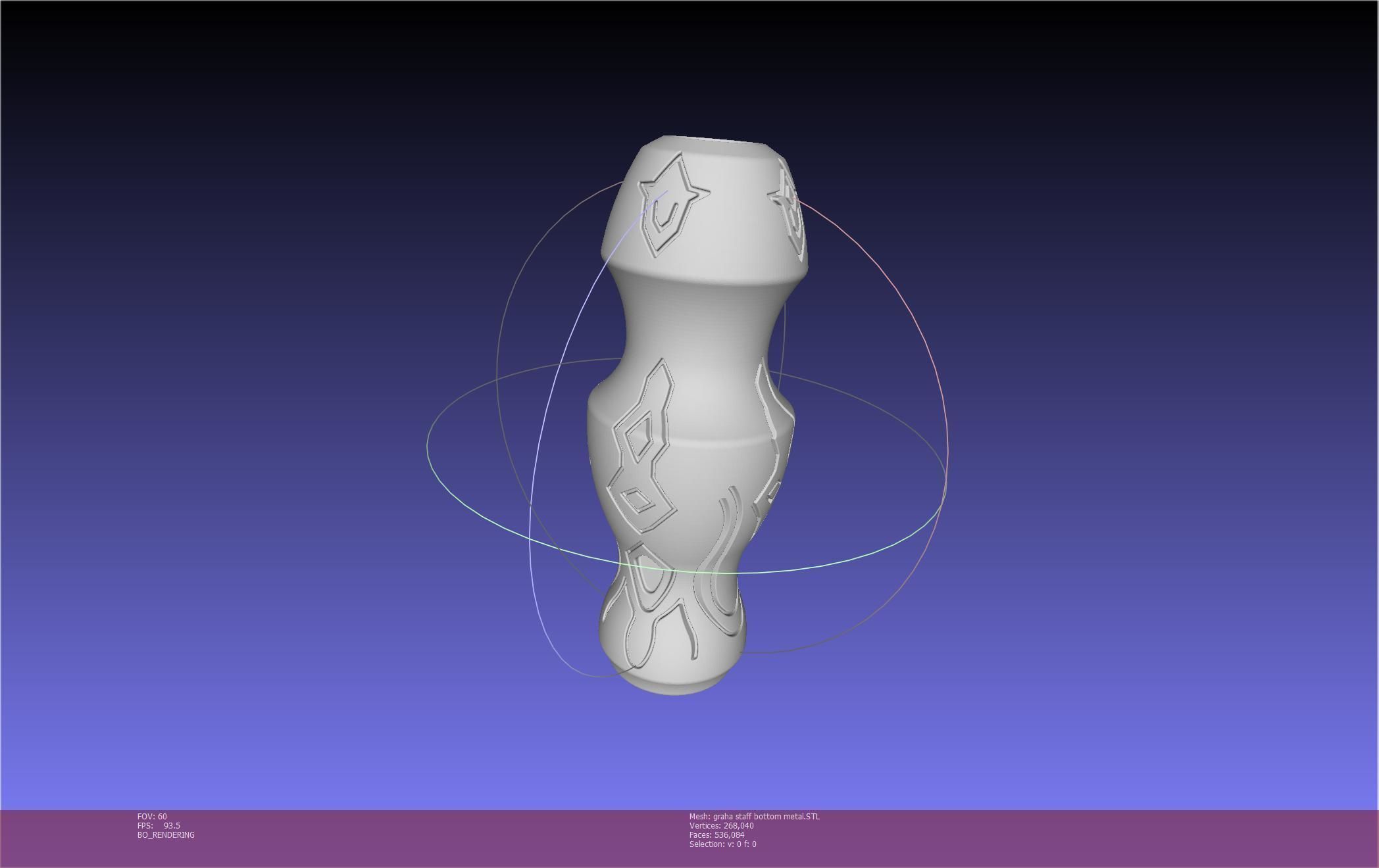 Final Fantasy XIV Graha Staff Printable Assembly 3D print model_42