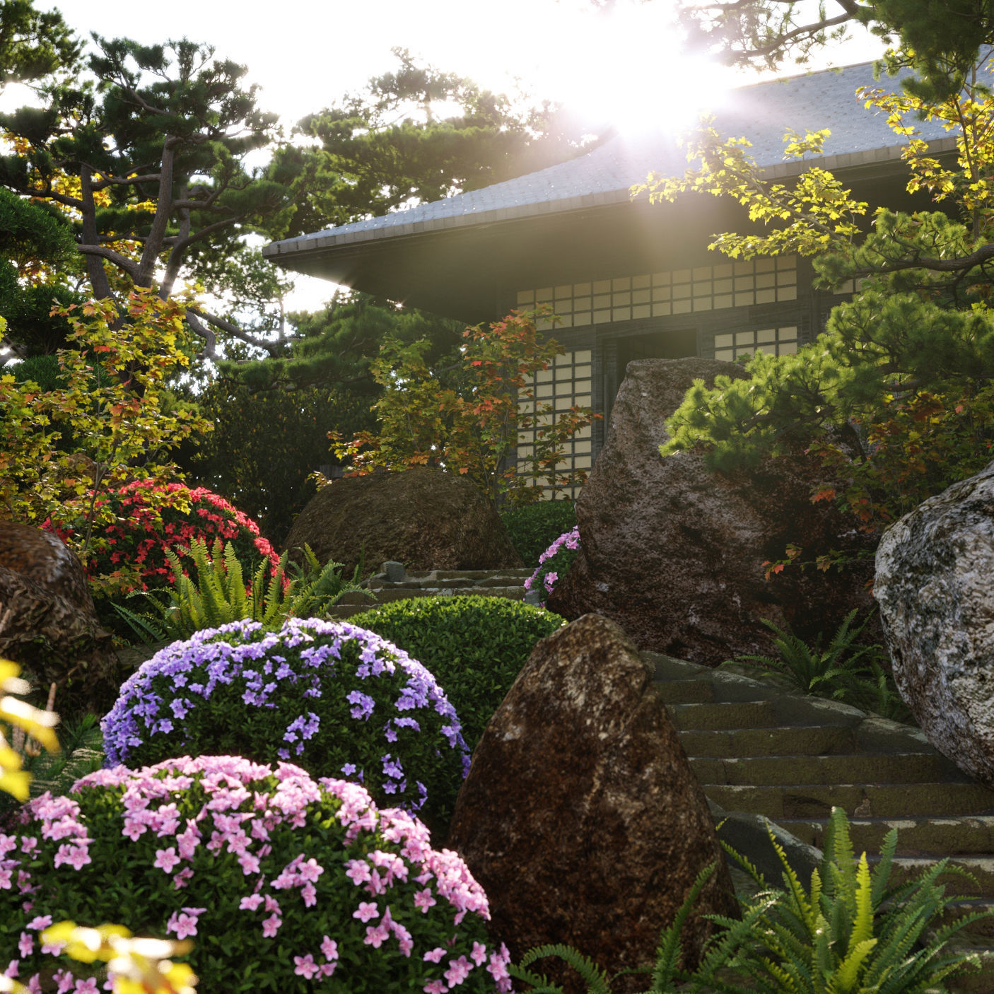 Rhododendron 04 3D model_1