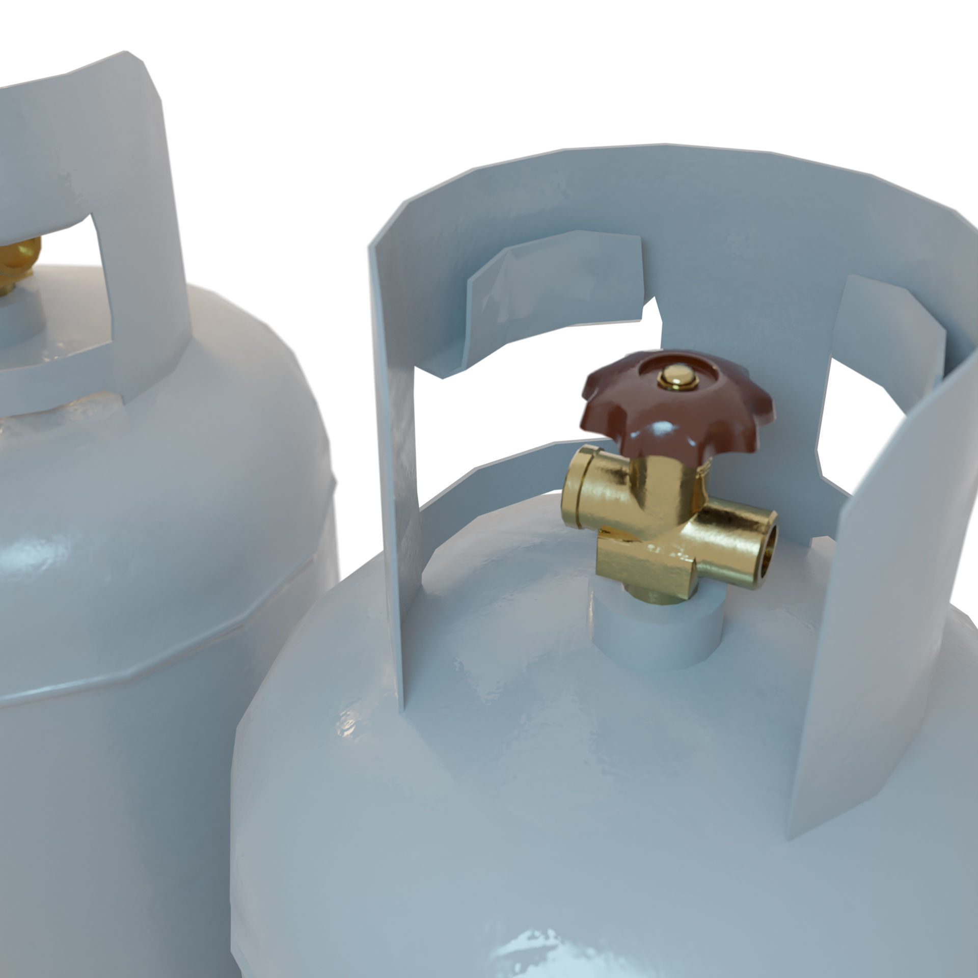 LPG Gas Tank Low-poly 3D model_3