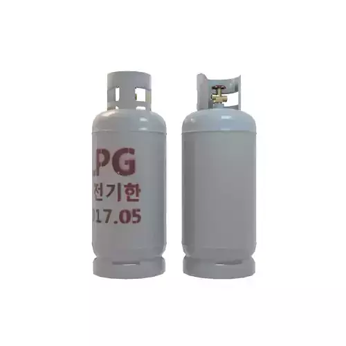 LPG Gas Tank Low-poly 3D model