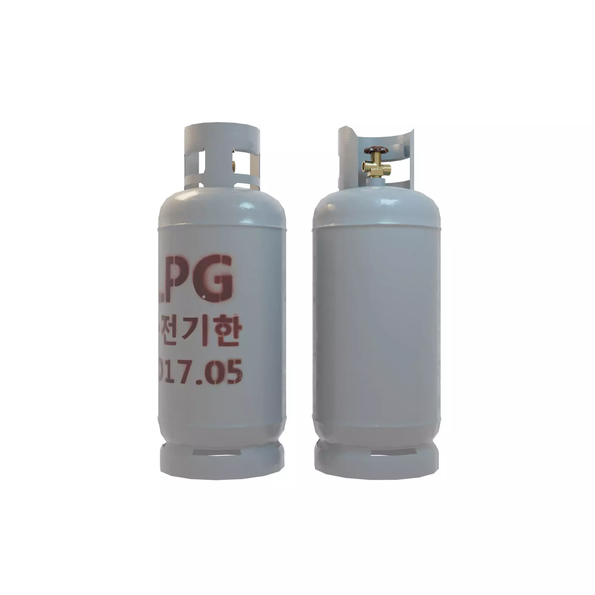 LPG Gas Tank Low-poly 3D model_0
