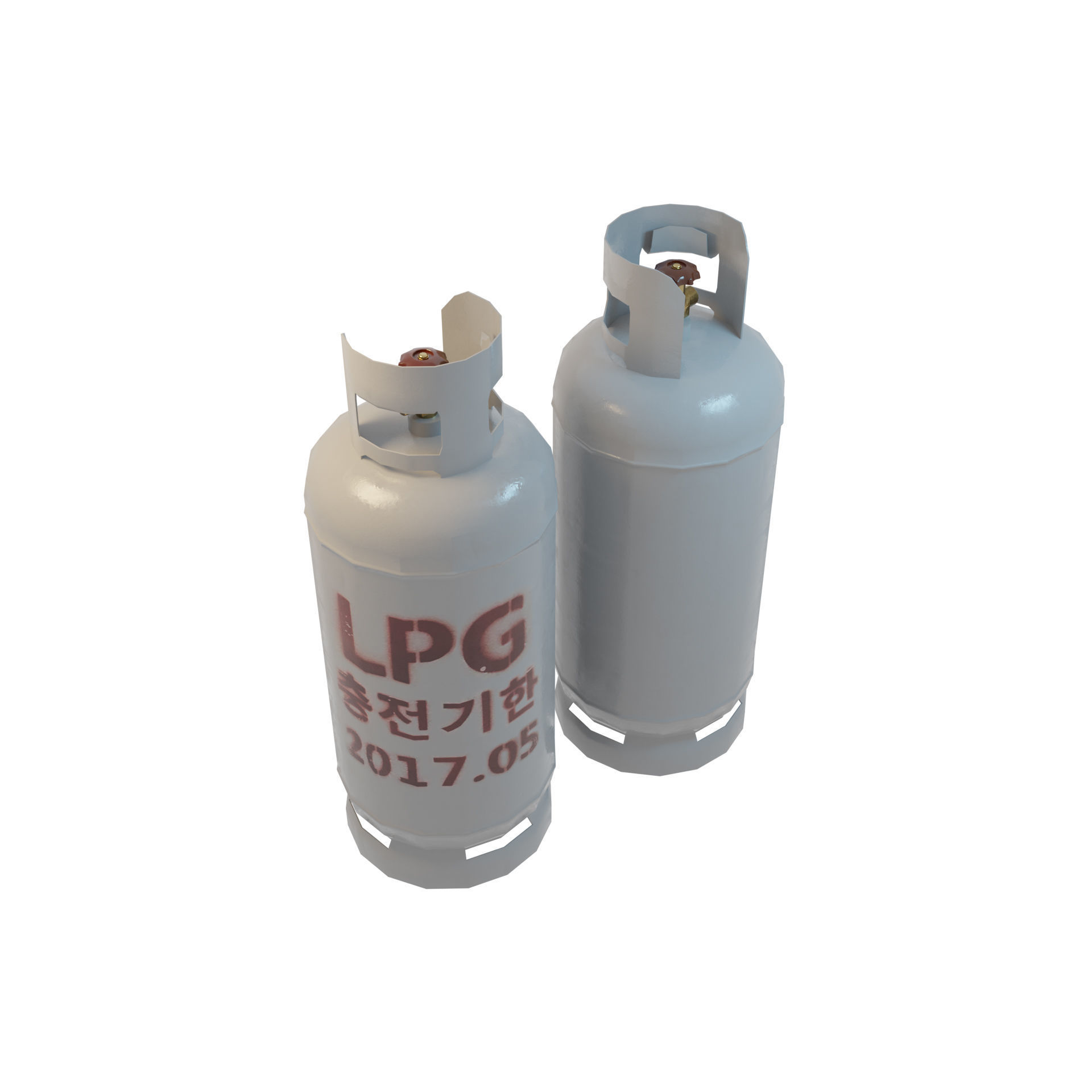 LPG Gas Tank Low-poly 3D model_2