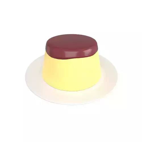 Pudding v1 001 Low-poly 3D model