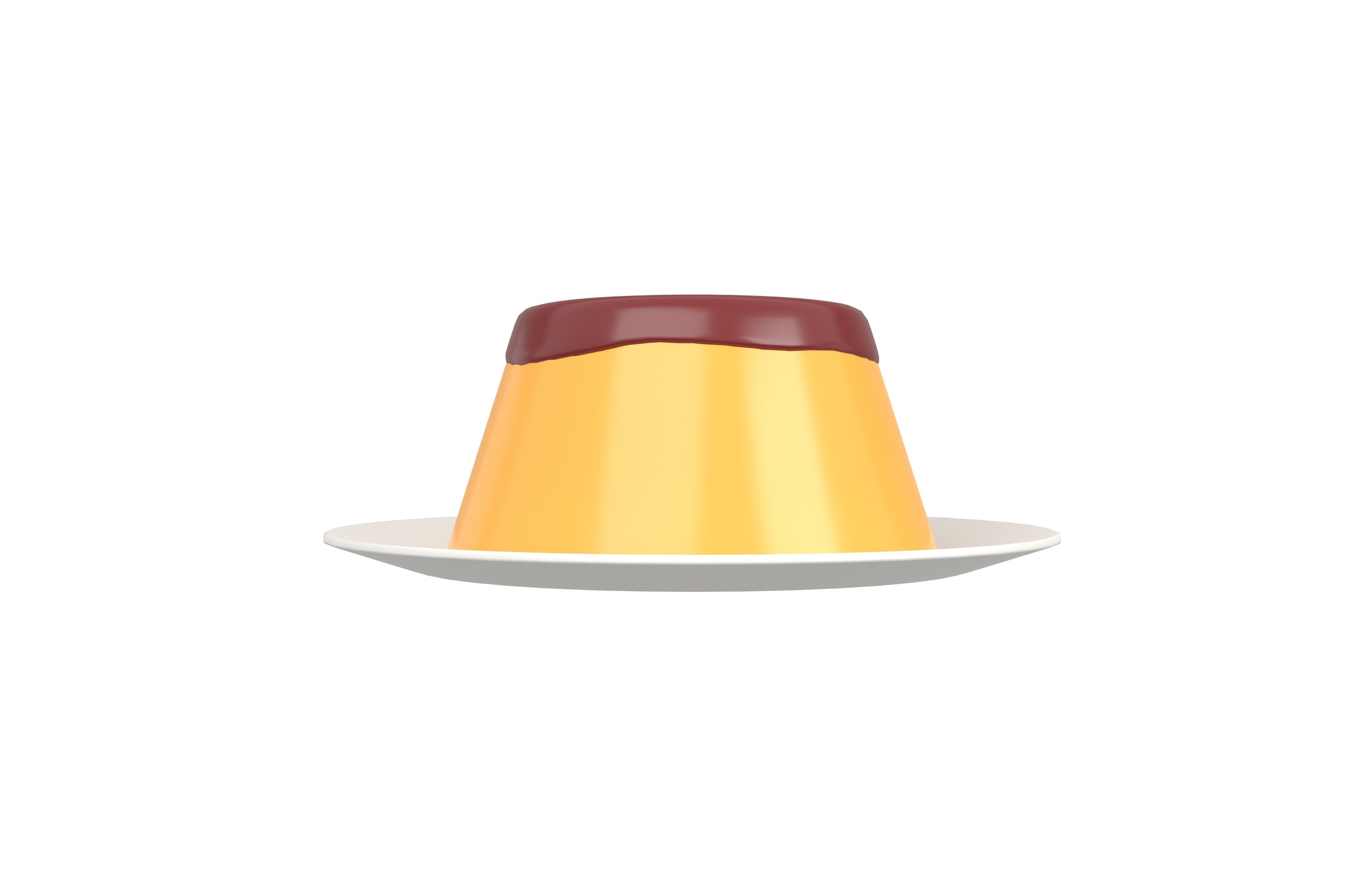 Pudding v1 002 Low-poly 3D model_1