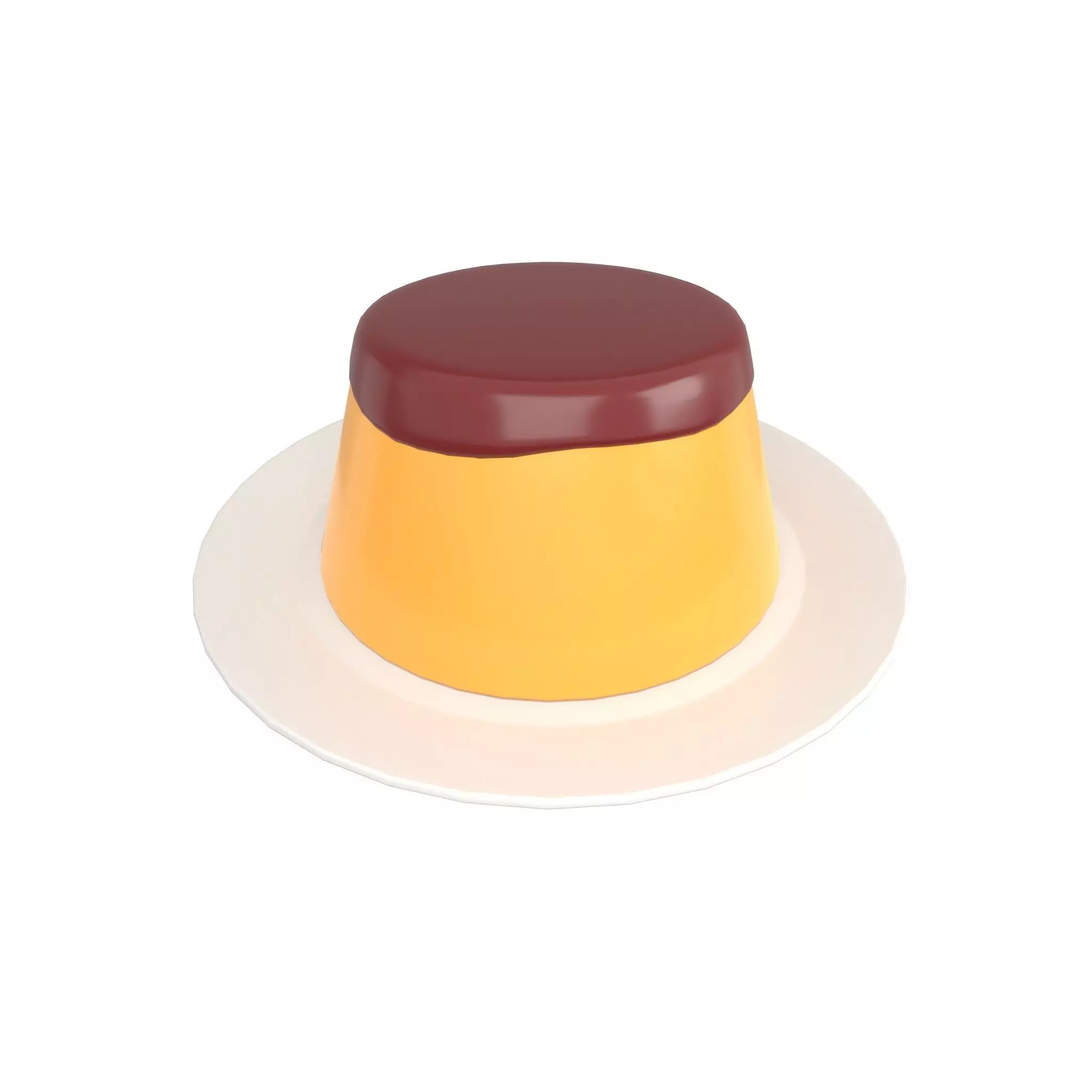 Pudding v1 002 Low-poly 3D model_0