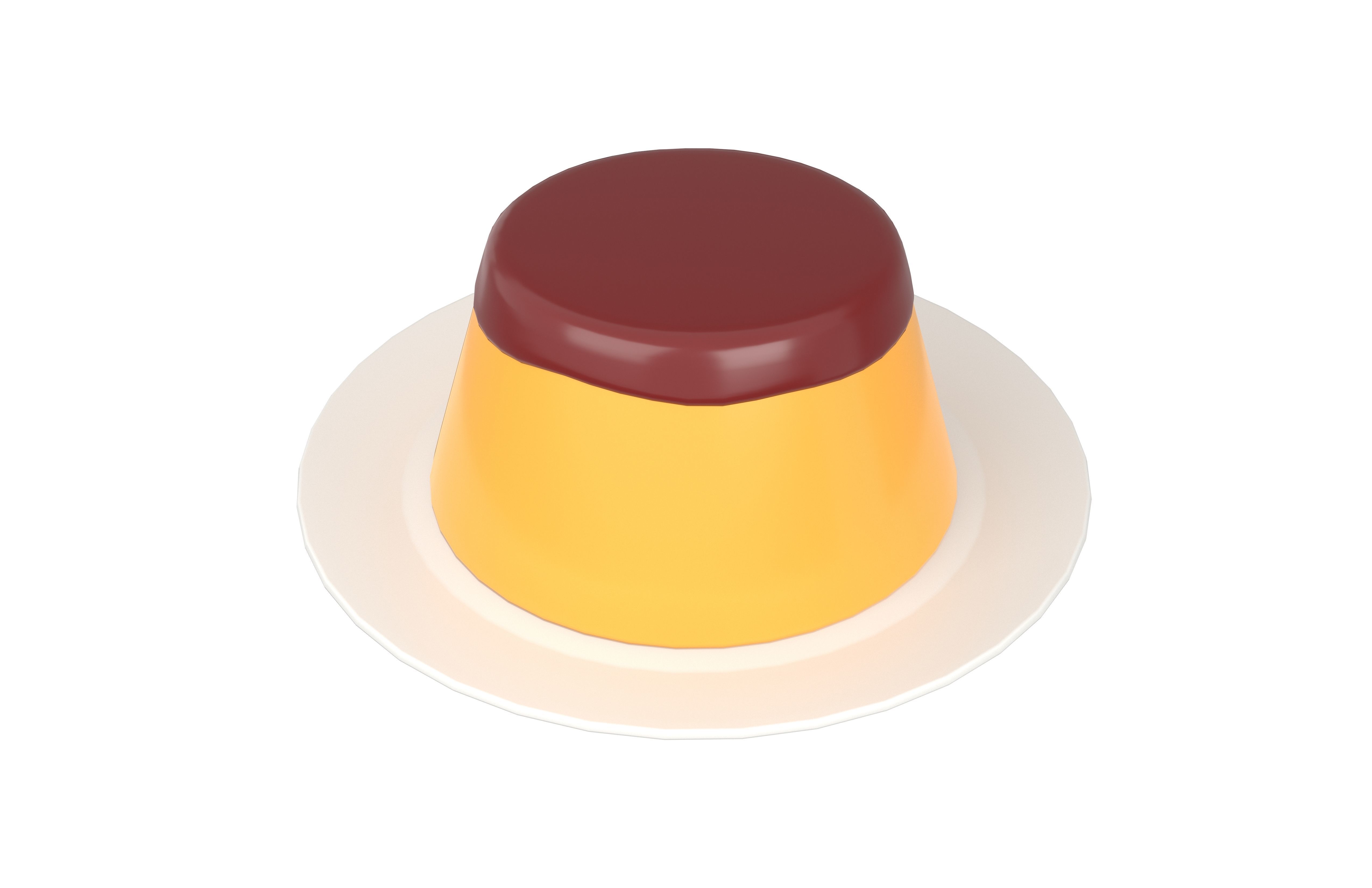 Pudding v1 002 Low-poly 3D model_2