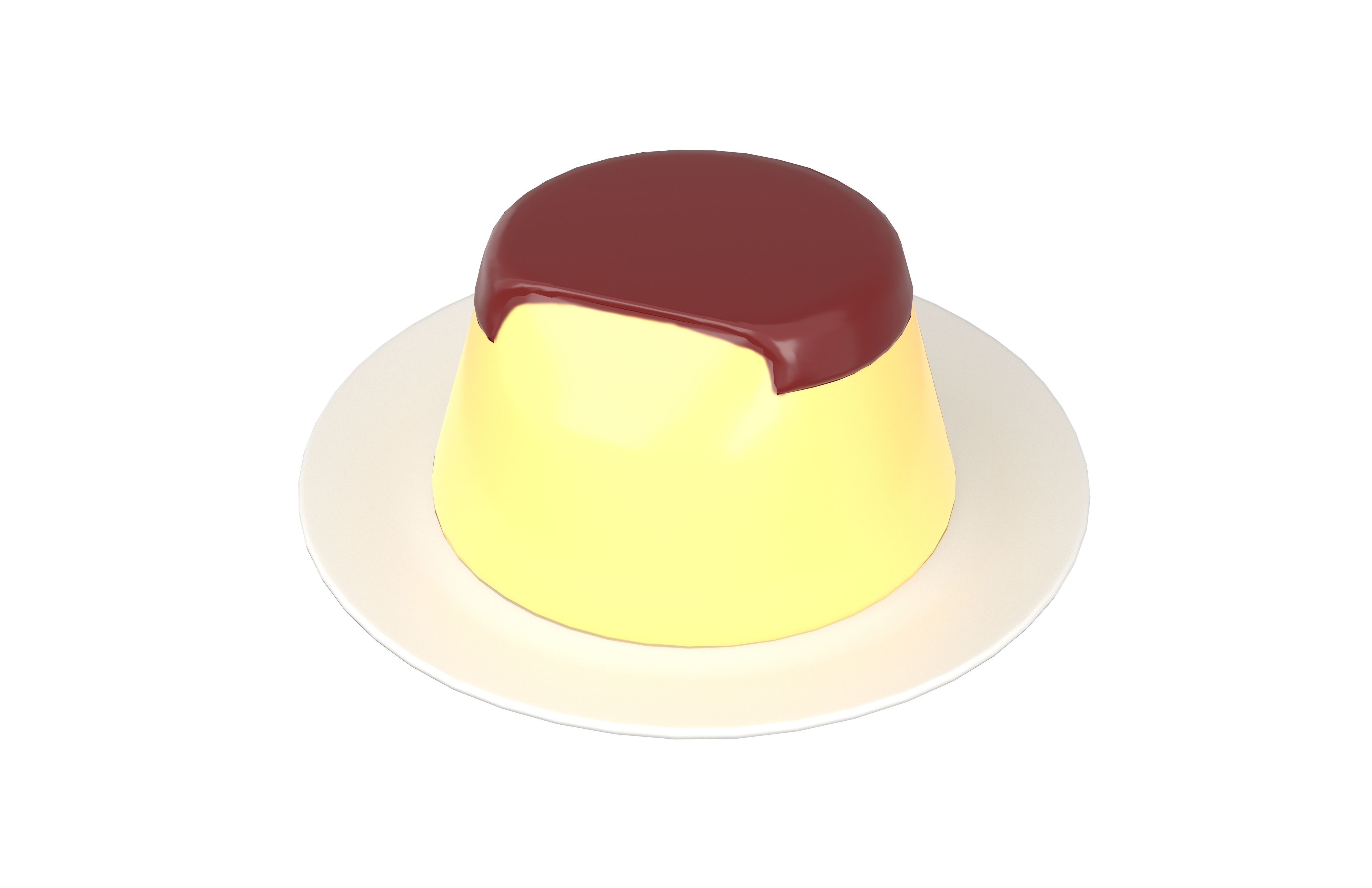 Pudding v2 001 Low-poly 3D model_2