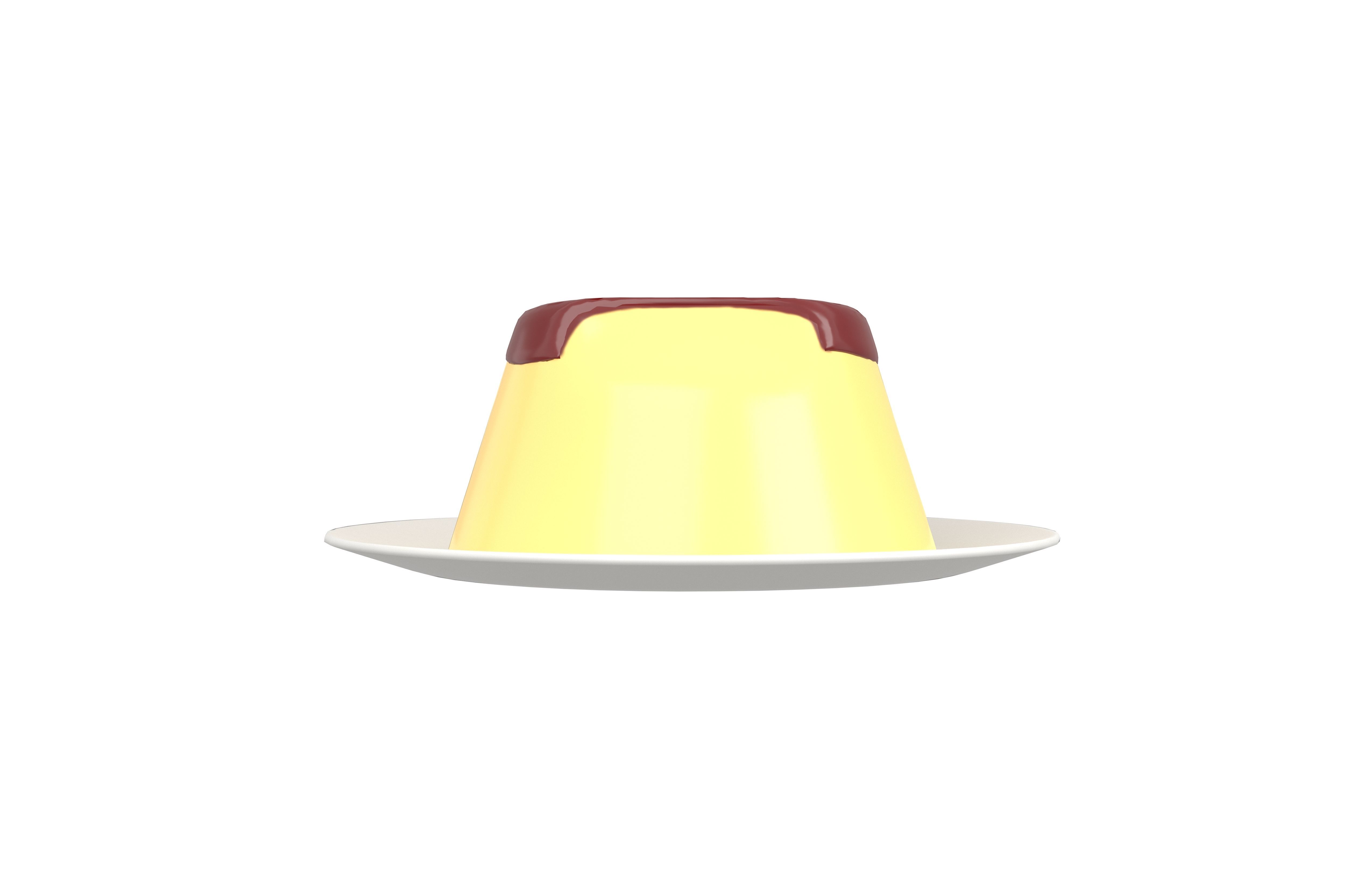 Pudding v2 001 Low-poly 3D model_1