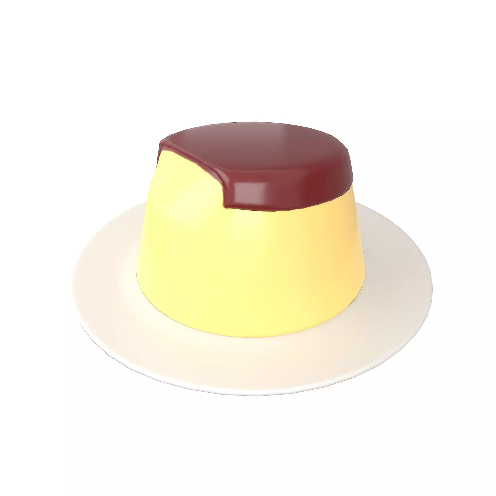 Pudding v2 001 Low-poly 3D model_0