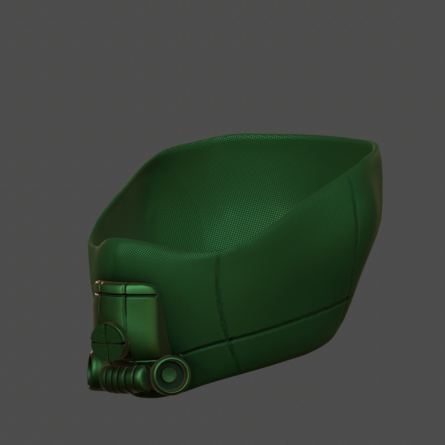 Gas mask helmet 3d model scifi Low-poly Low-poly 3D model_3