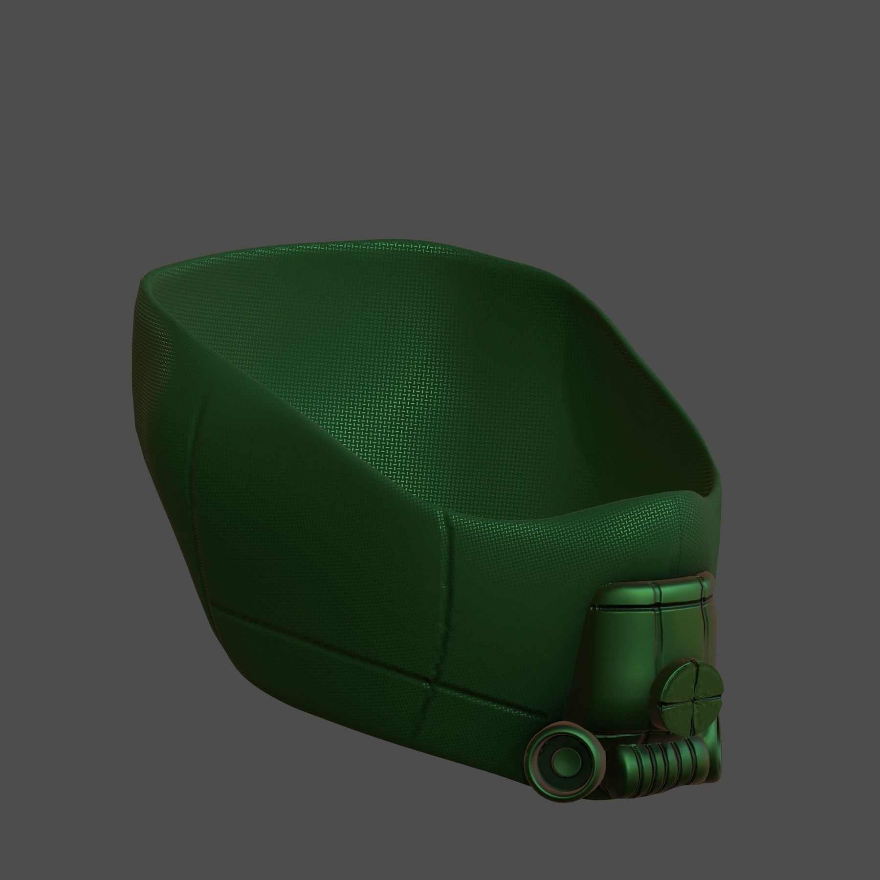 Gas mask helmet 3d model scifi Low-poly Low-poly 3D model_4