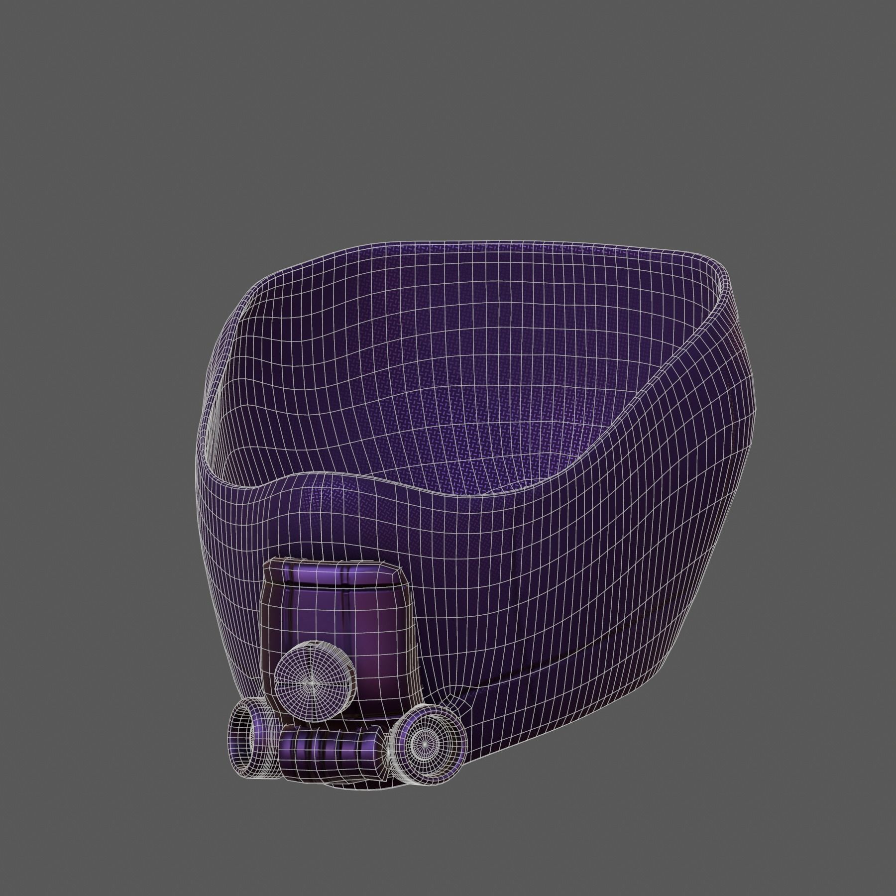 Gas mask helmet 3d model scifi Low-poly  Low-poly 3D model_8