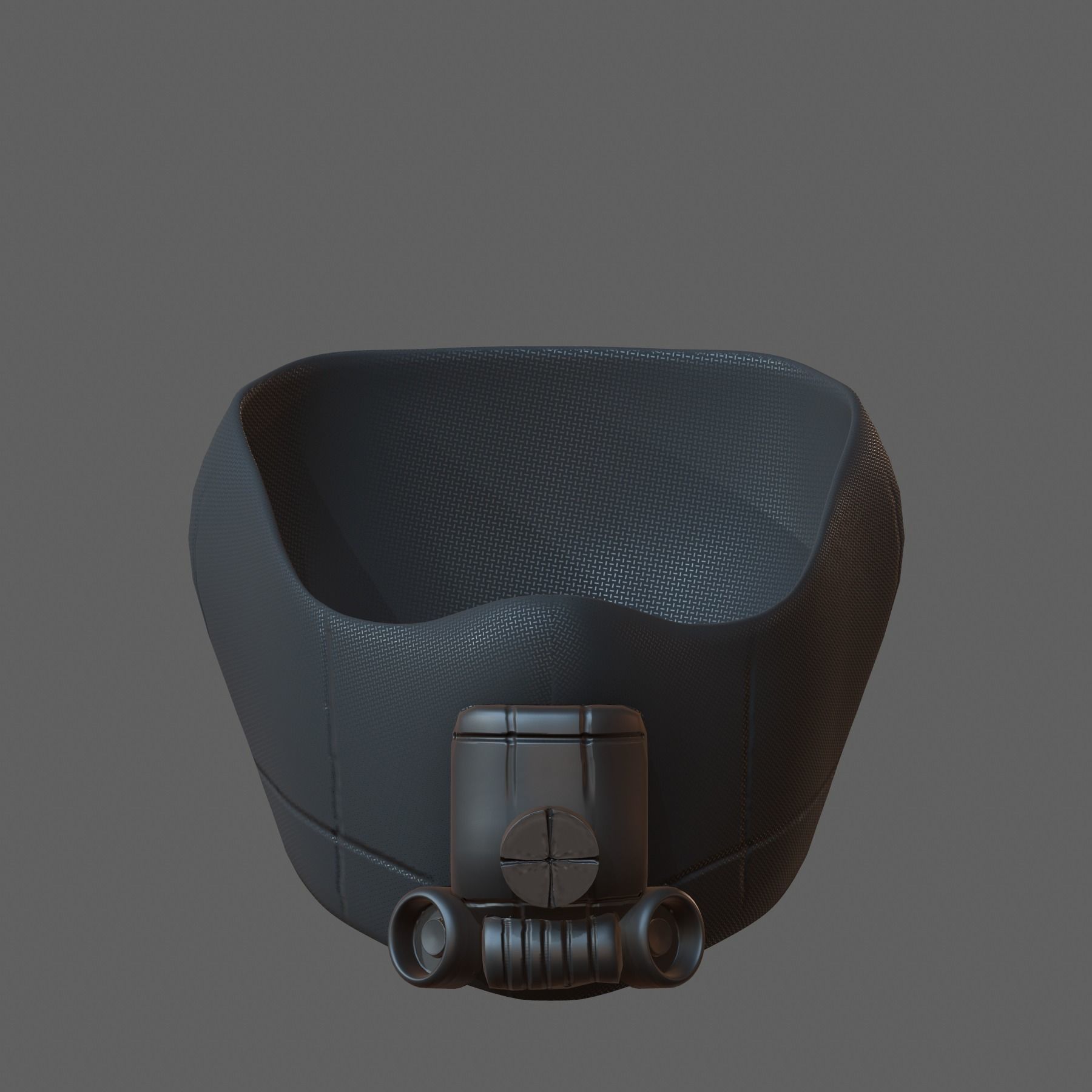 Gas mask helmet 3d model scifi Low-poly Low-poly 3D model_2