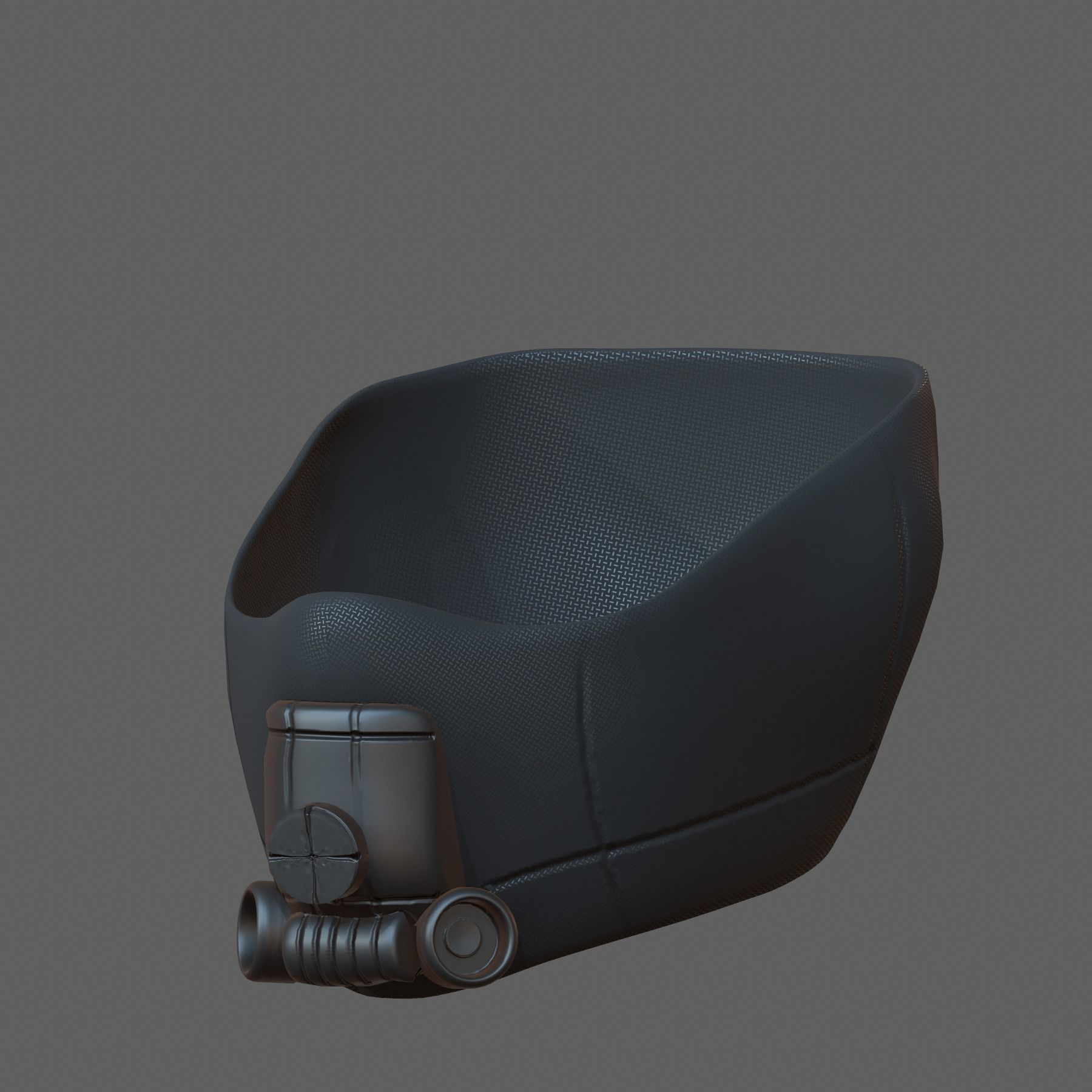 Gas mask helmet 3d model scifi Low-poly Low-poly 3D model_3
