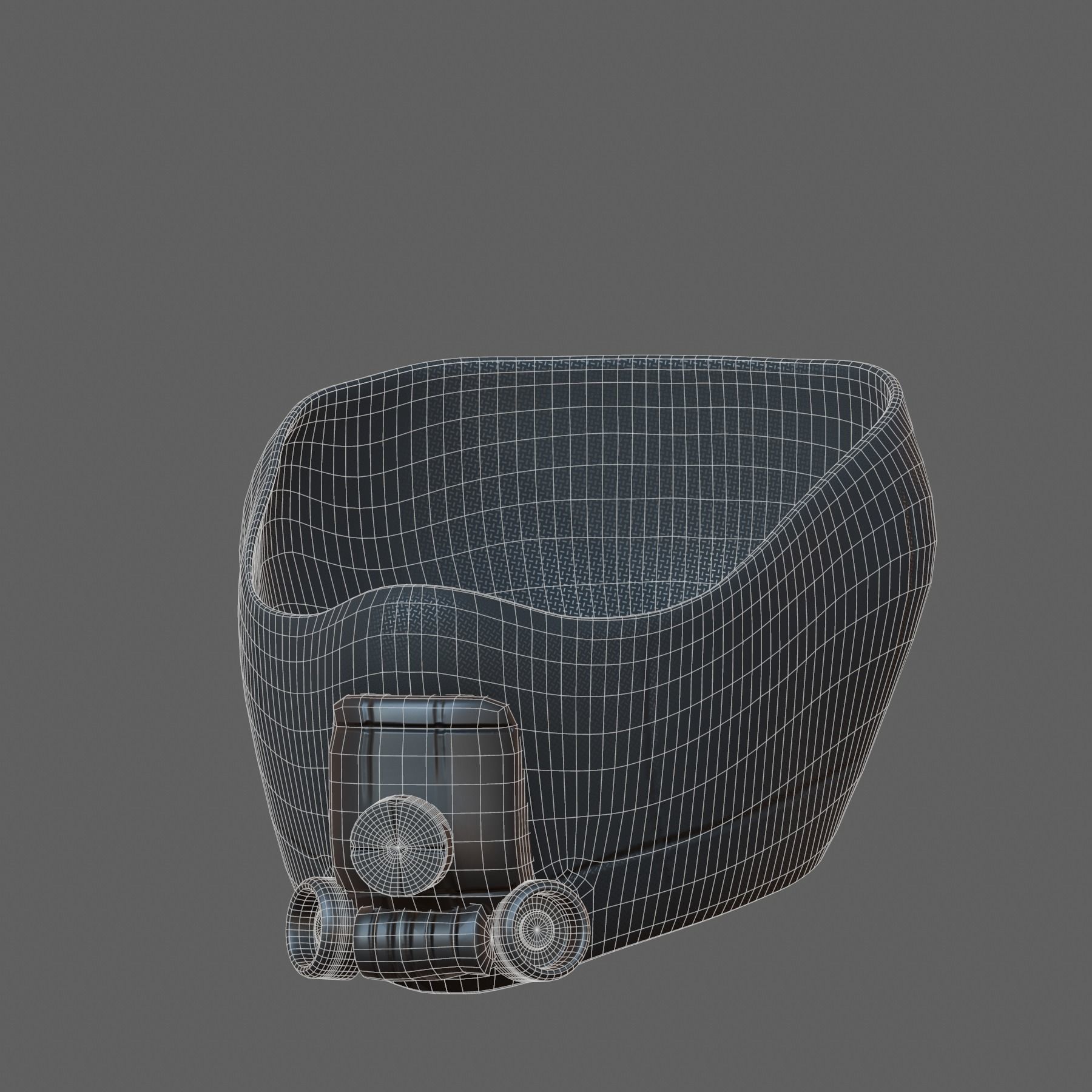 Gas mask helmet 3d model scifi Low-poly Low-poly 3D model_6
