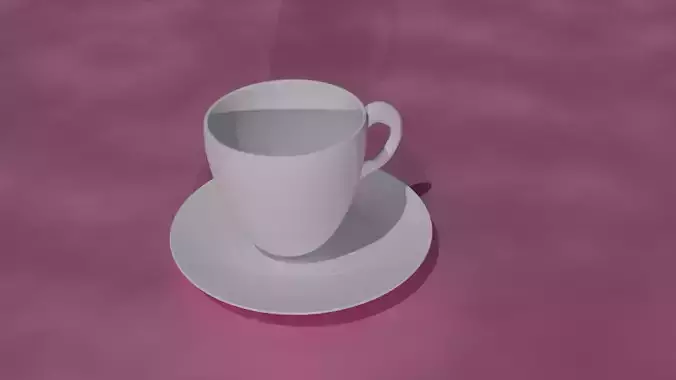cup and plate untextured