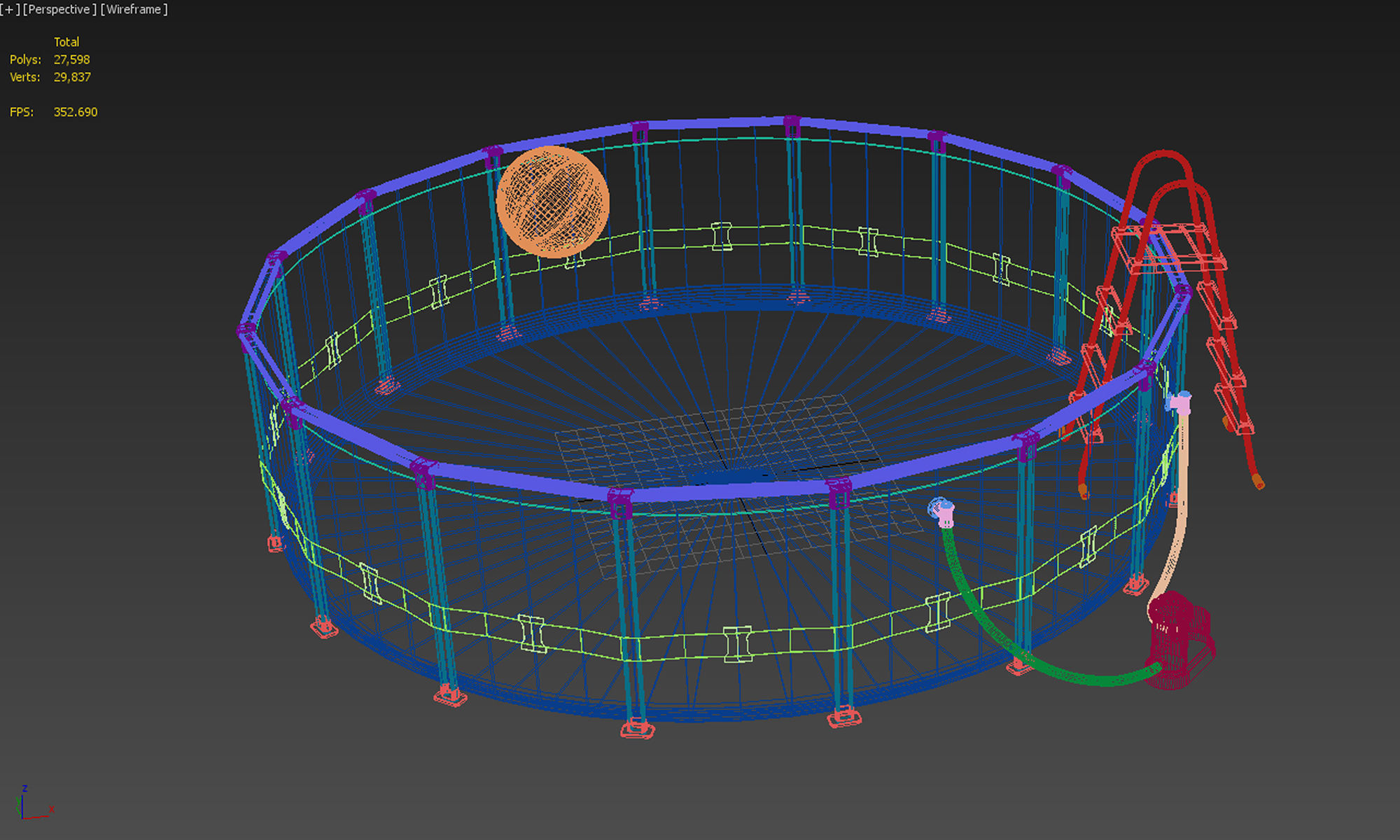 Swimming Pool 3D model_10