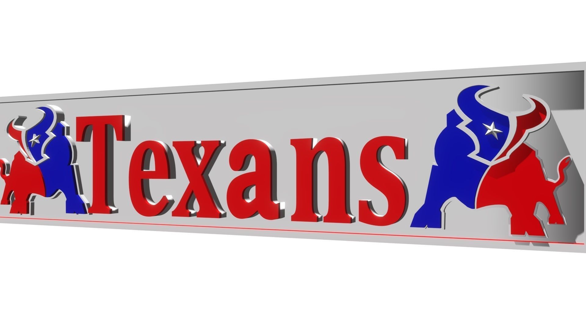 Texans plate 2 3D model_2