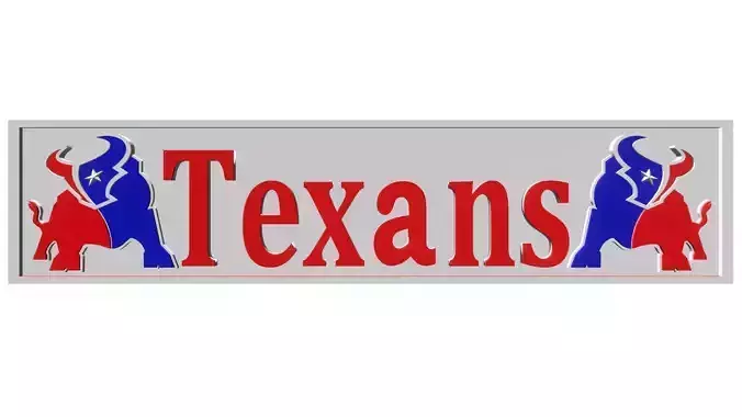 Texans plate 2 3D model
