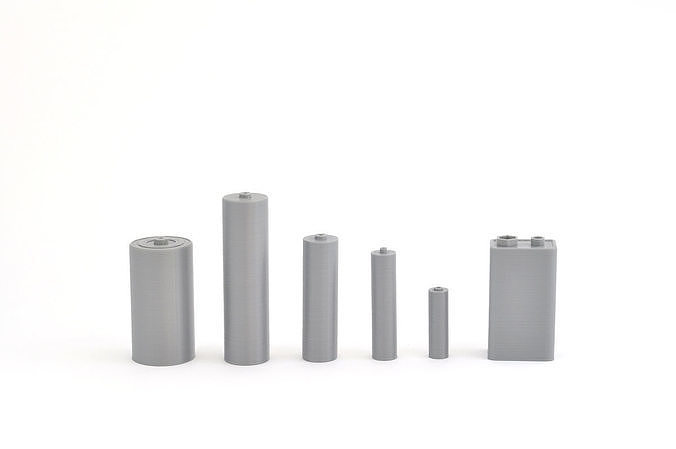 Dummy Empty Batteries Electronic Equipment for DIY Projects 3D print model