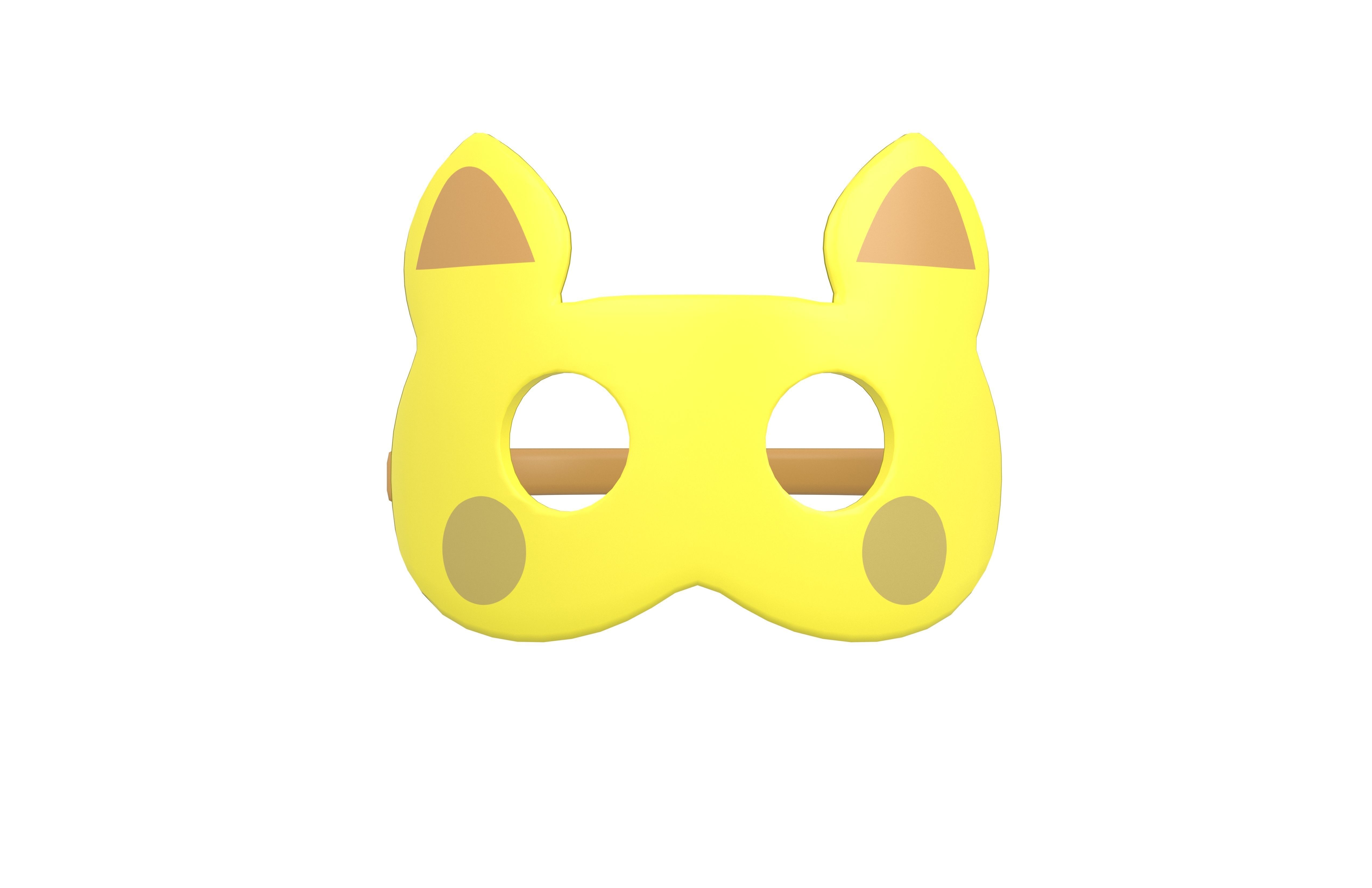 Pokemon Kids Mask v1 002 Low-poly 3D model_1