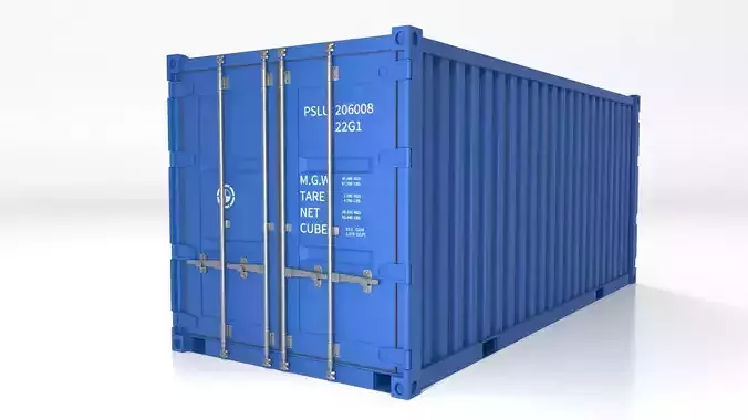20ft Shipping Container  3D model